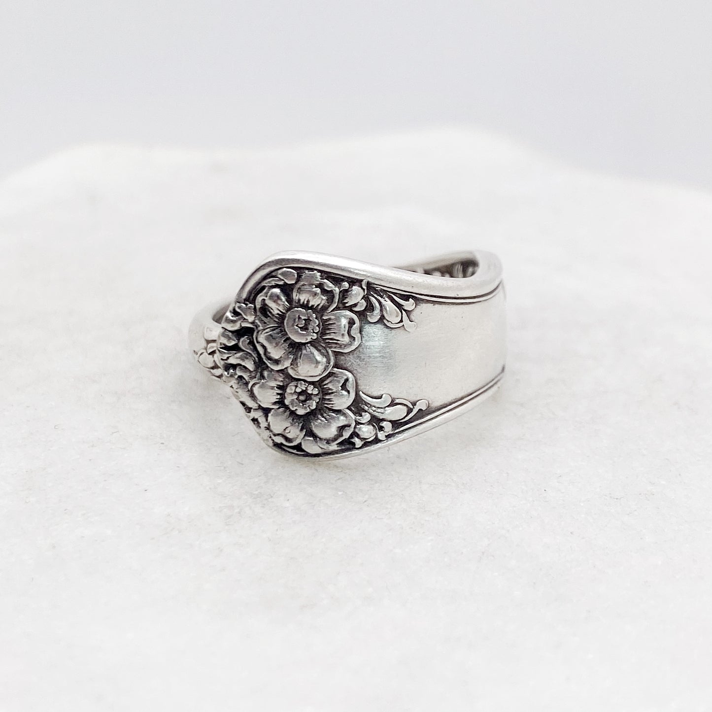 Tiny Flower 1906, Size 9, RARE Antique Demi Spoon Ring, Antique Spoon Ring Rings callistafaye