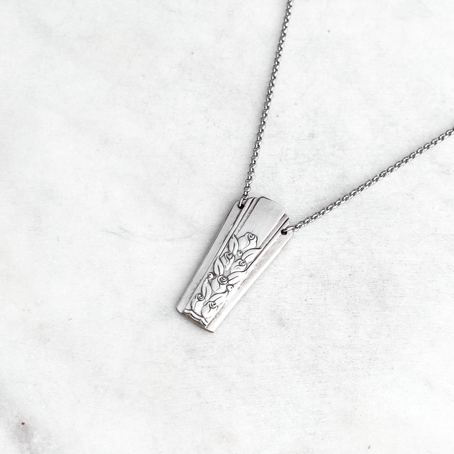 Rosalie 1938, Reclaimed Spoon Handle Pendant, Vintage Silver Necklace Necklaces callistafaye