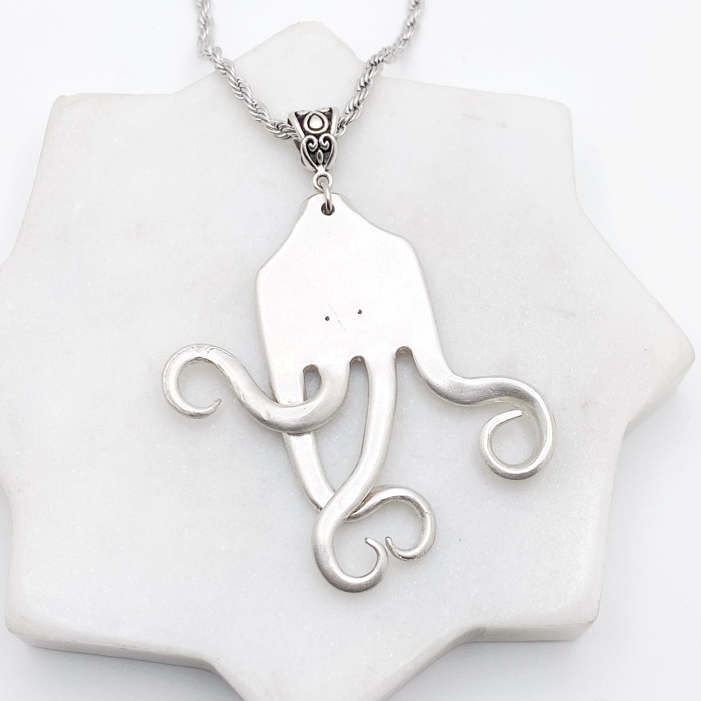 Forktopus Necklace, Octopus Fork Pendant, Vintage Silverware Jewelry Necklaces callistafaye