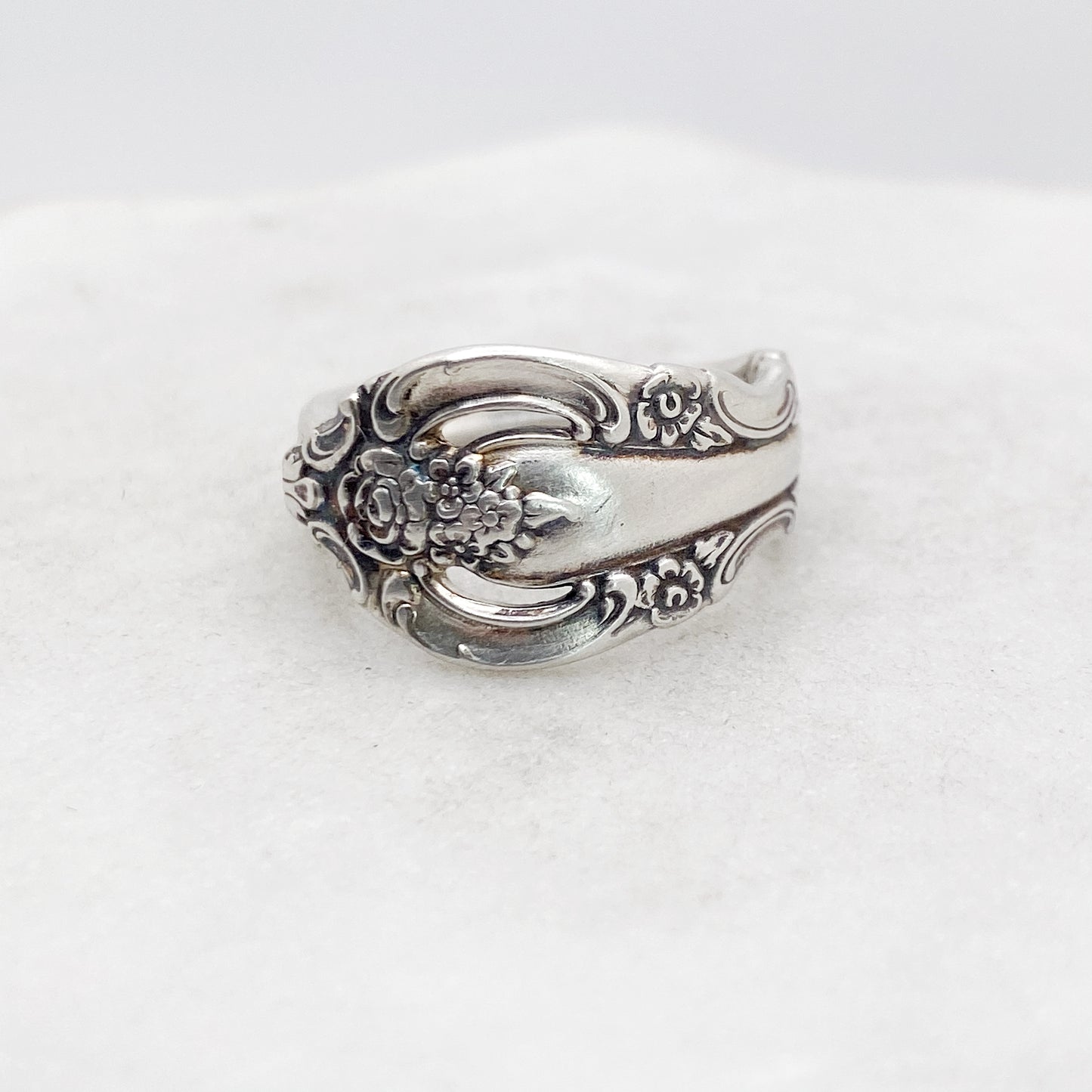 Tiny Silver Artistry 1965, Custom Size, Demi Spoon Ring, Vintage Spoon Ring Rings callistafaye