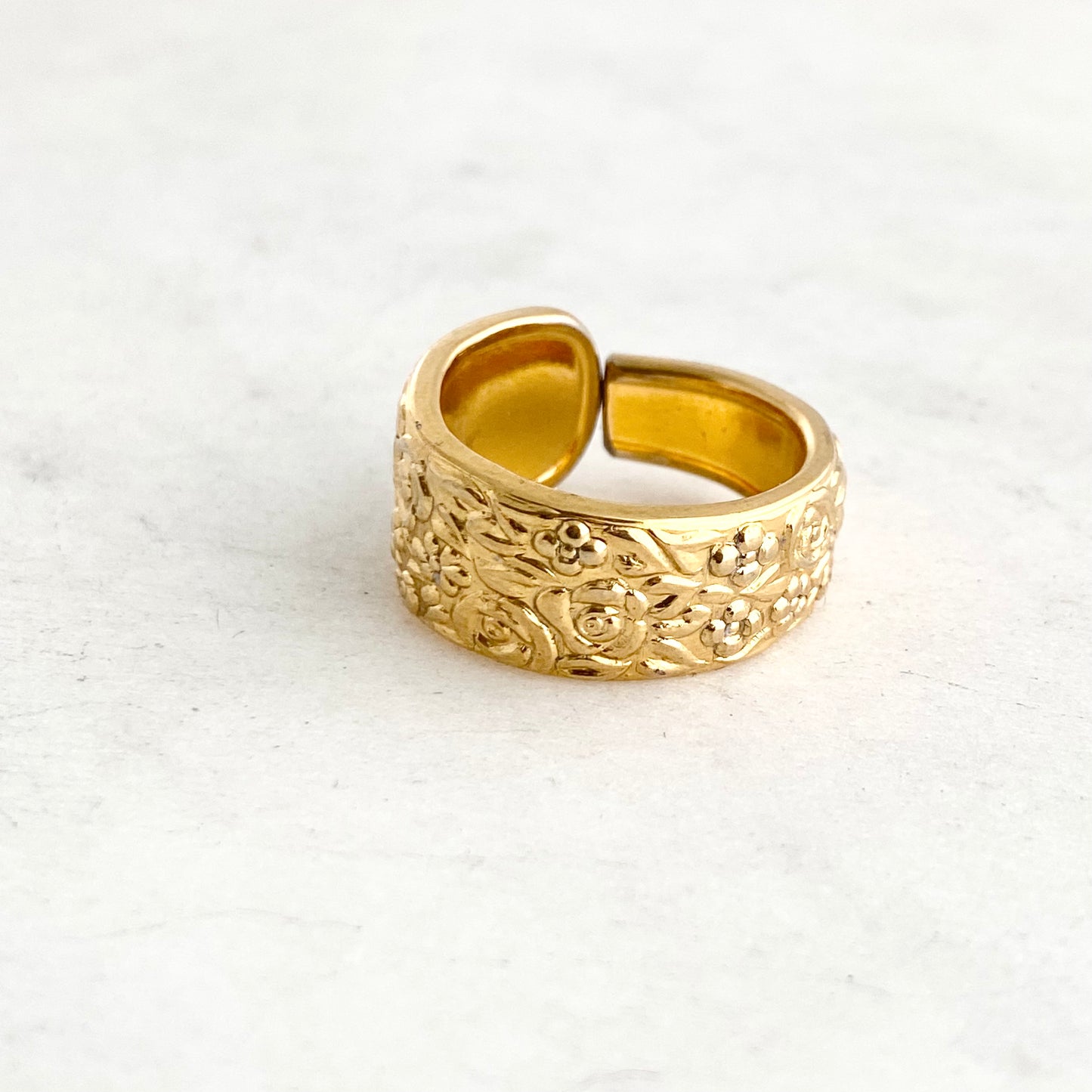 Golden Bouquet 1980, Custom Size Spoon Ring, Vintage Silverware Ring Rings callistafaye