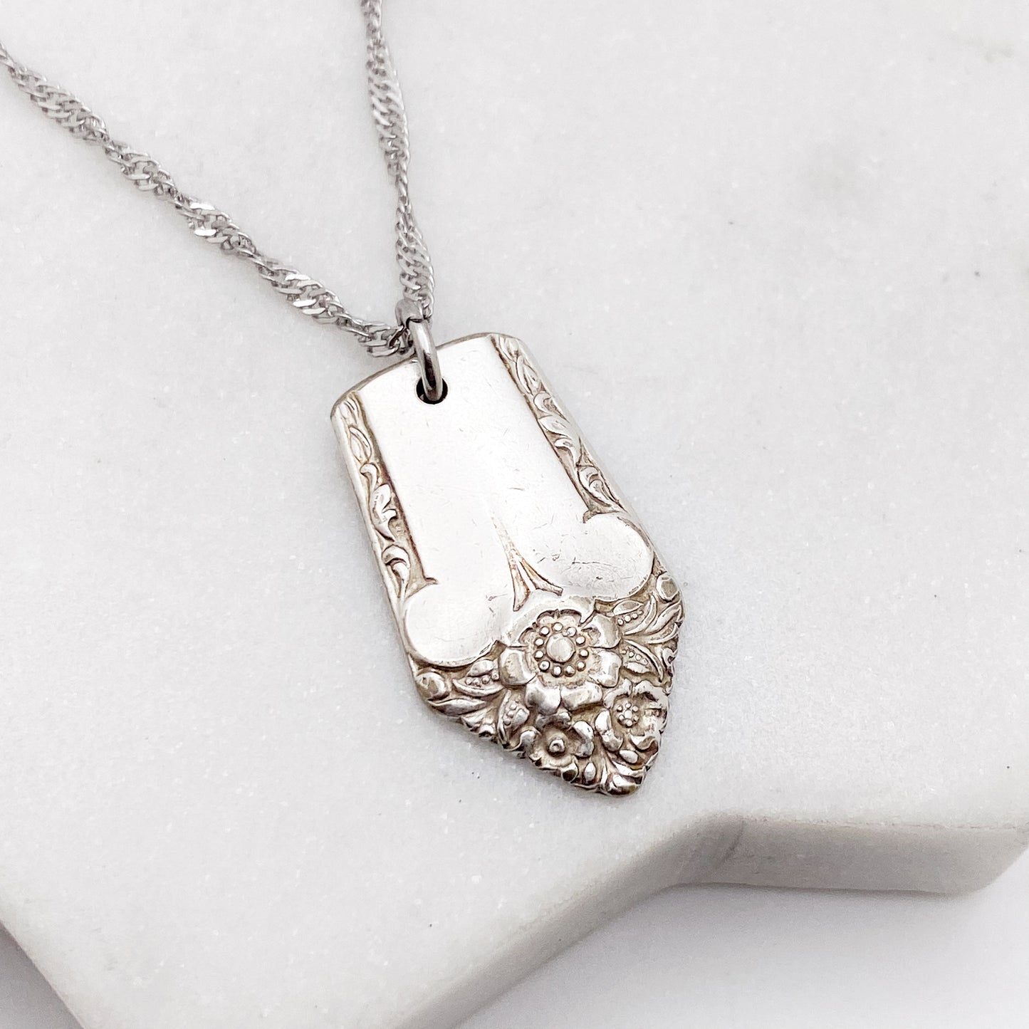 Starlight 1950, Reclaimed RARE Spoon Handle Pendant, Vintage Silver Necklace Necklaces callistafaye