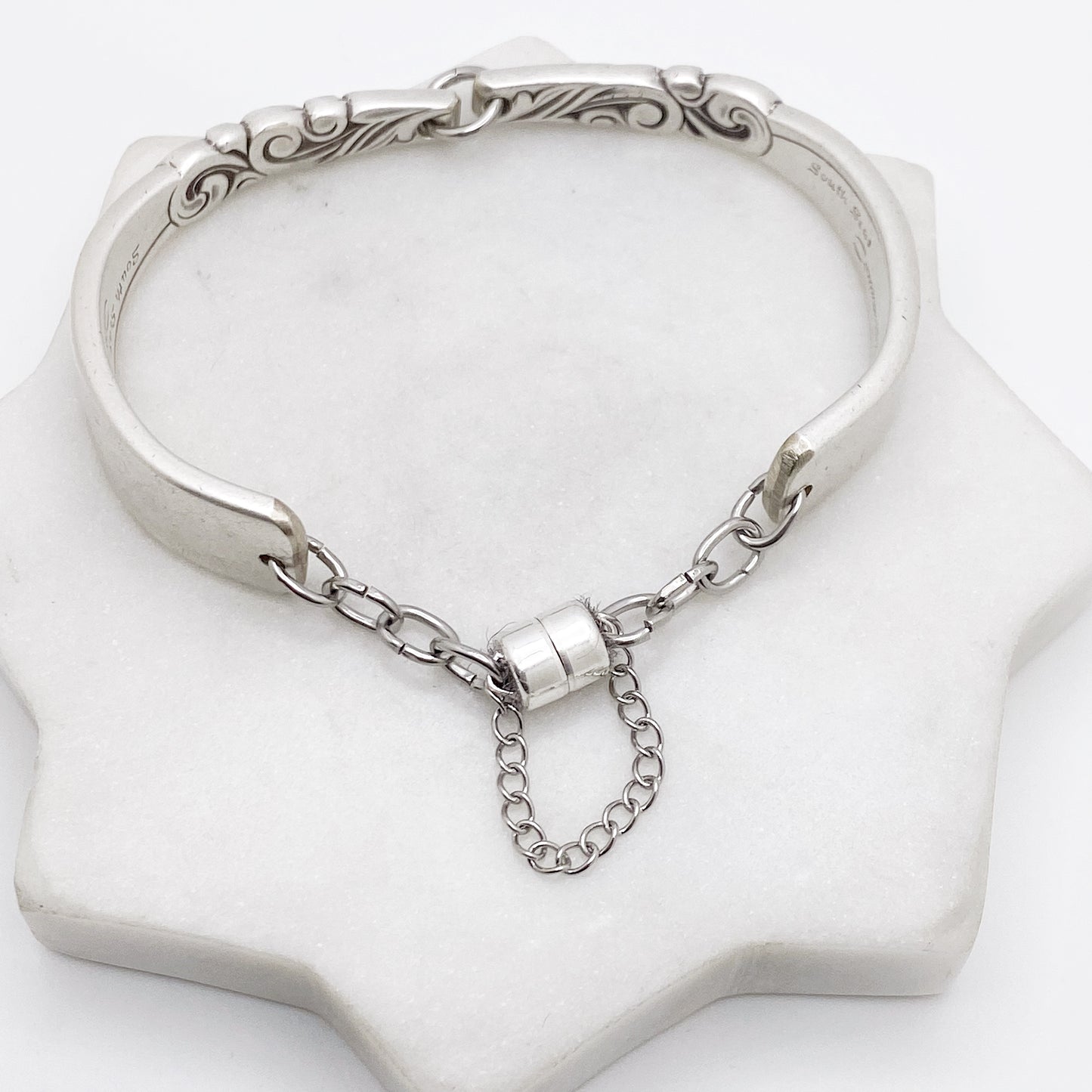 South Seas 1955, Two-Part Spoon Bracelet, Vintage Spoon Handle, Vintage Spoon Bracelet Bracelets callistafaye