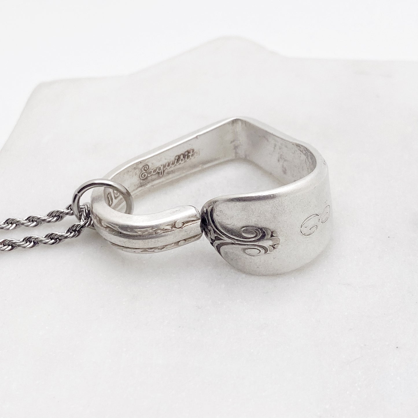 P Monogram, Exquisite 1940, Floating Heart, Vintage Spoon Jewelry Hearts callistafaye