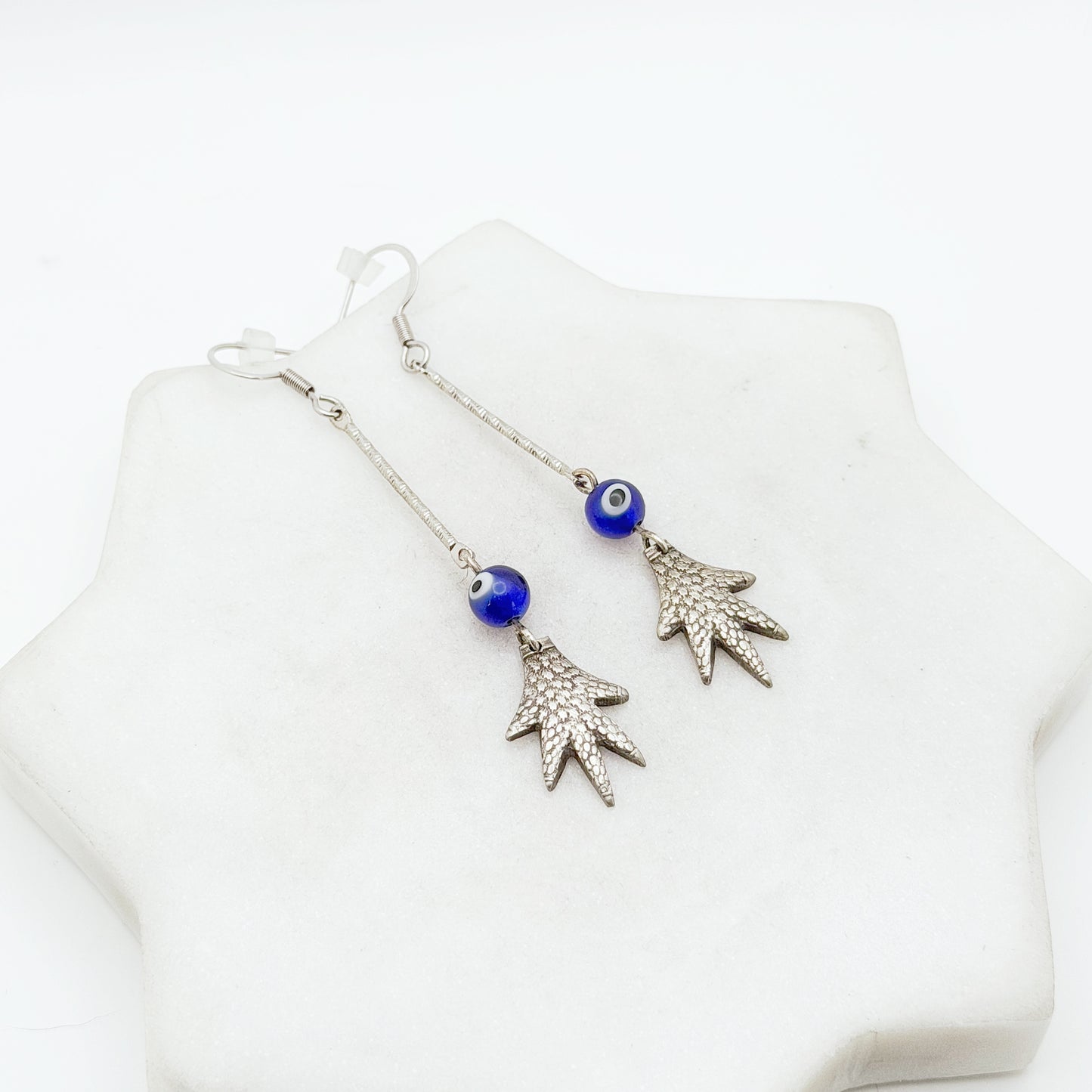 Chicken Foot Drop Earrings, Reclaimed Silverware Earrings, Vintage Spoon Jewelry Earrings callistafaye