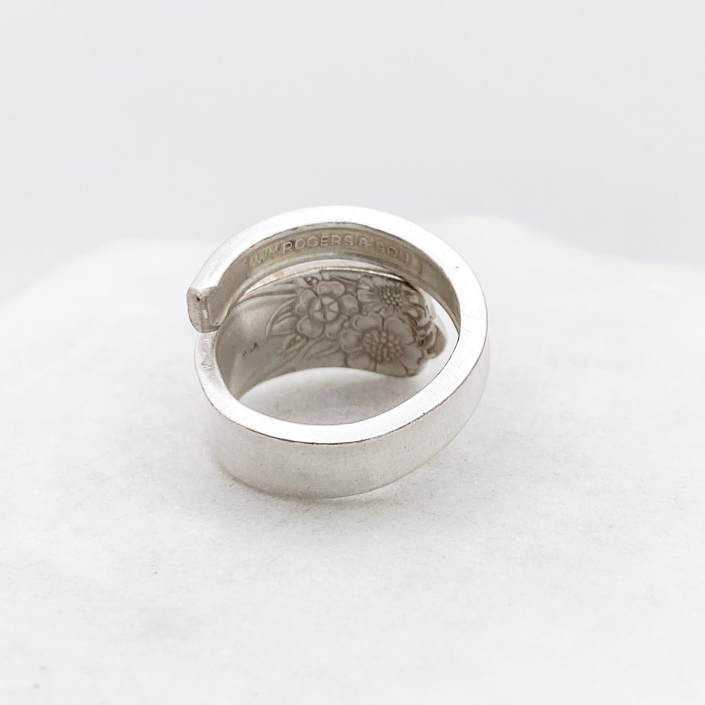 April 1950, Custom Size, RARE Spiral Ring, Vintage Sunflower Spoon Ring Rings callistafaye