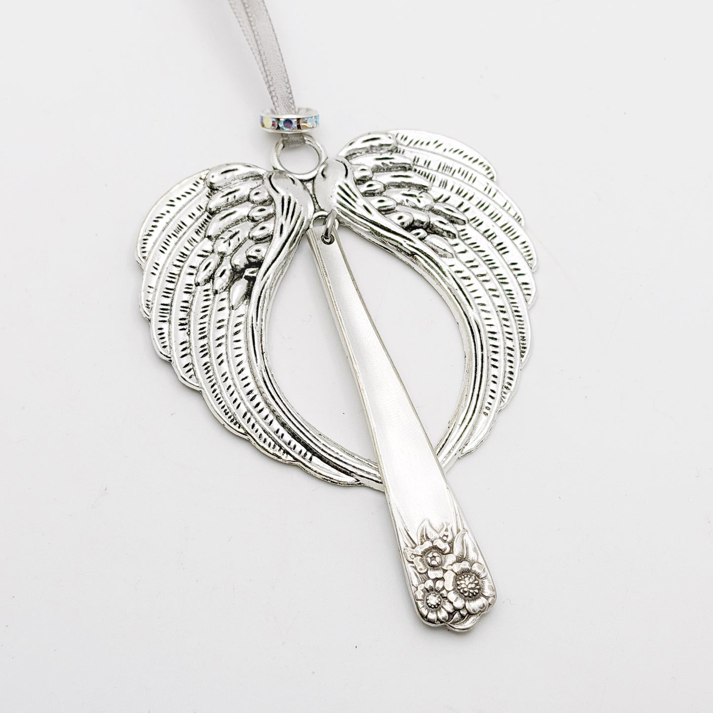 Large Angel Ornament, April 1590 RARE, Hand Stamped Vintage Spoon Ornament Ornaments callistafaye