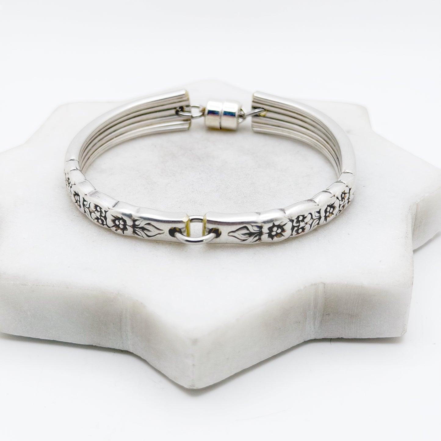 Floral Queen 1992, RARE Two-Part Spoon Bracelet, Vintage Spoon Handle, Vintage Spoon Bracelet Bracelets callistafaye