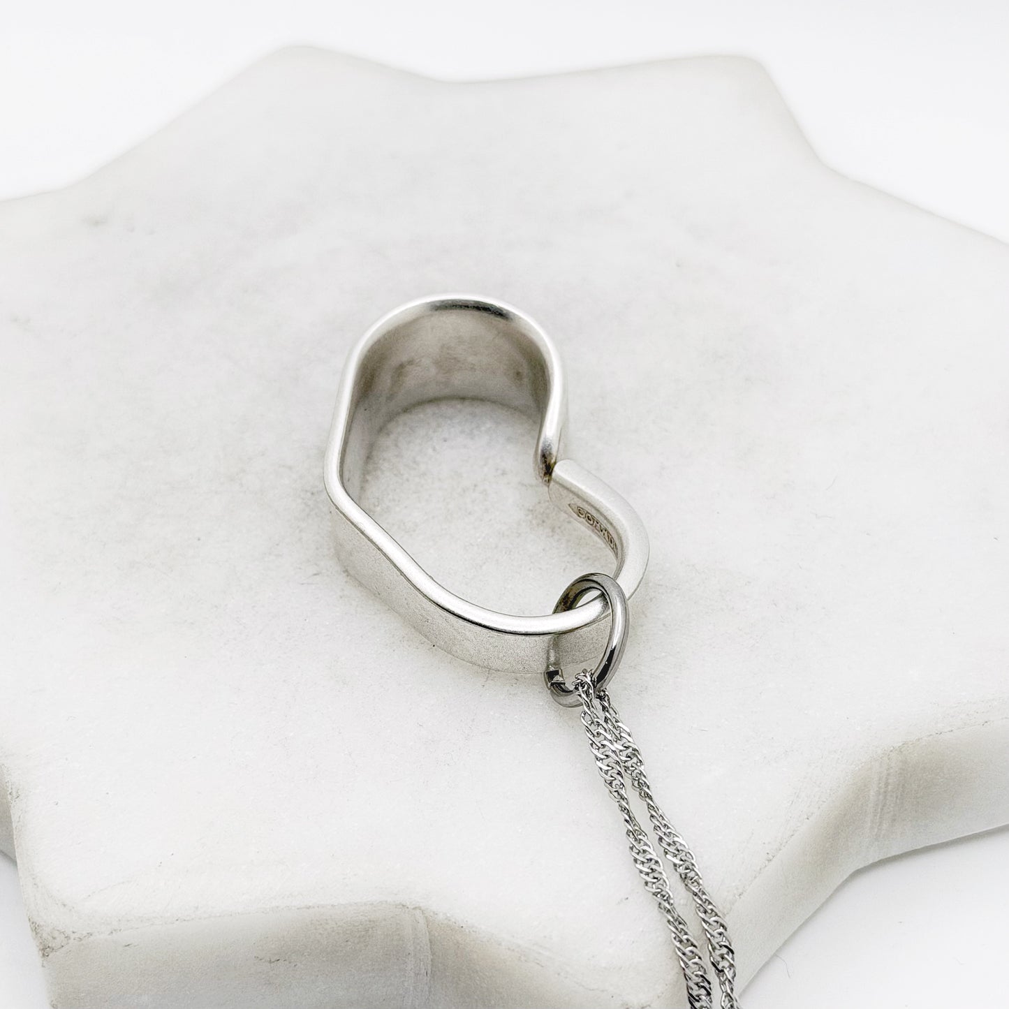 Birds of Paradise 1923, Antique Small Floating Heart, Vintage Spoon Jewelry, 100 Year Old Hearts callistafaye