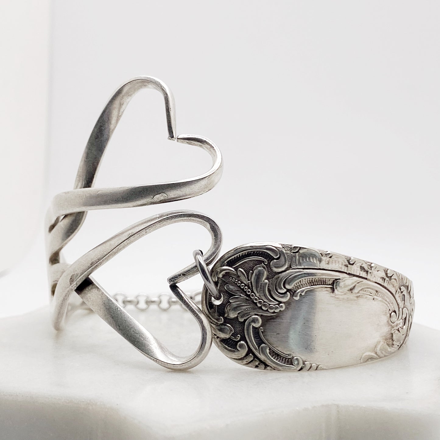 Elmore 1905, RARE Antique Full Curly Fork Bracelet, Antique Spoon Handle, Vintage Spoon Bracelet Bracelets callistafaye