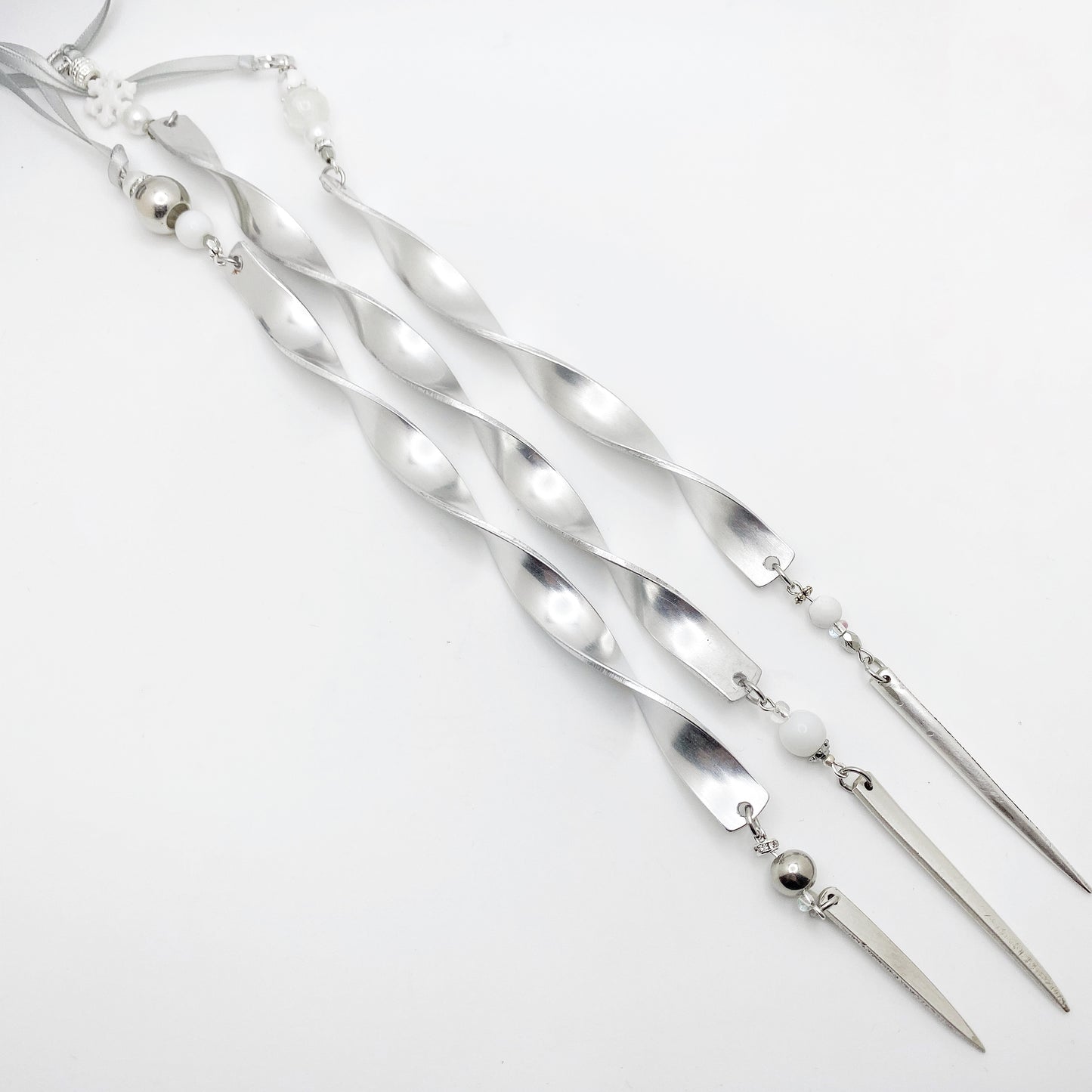 Victorian Inspired Icicle Ornament, Large Metal Icicle Decoration, Hand Made Christmas Ornament Ornaments callistafaye