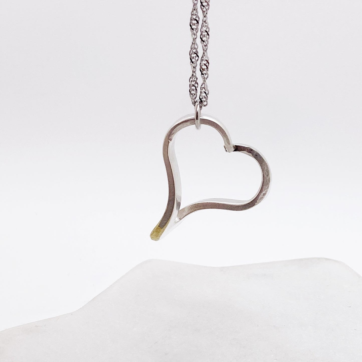 Small Fork Tine Heart, Small Floating Heart, Vintage Silverware Jewelry Hearts callistafaye