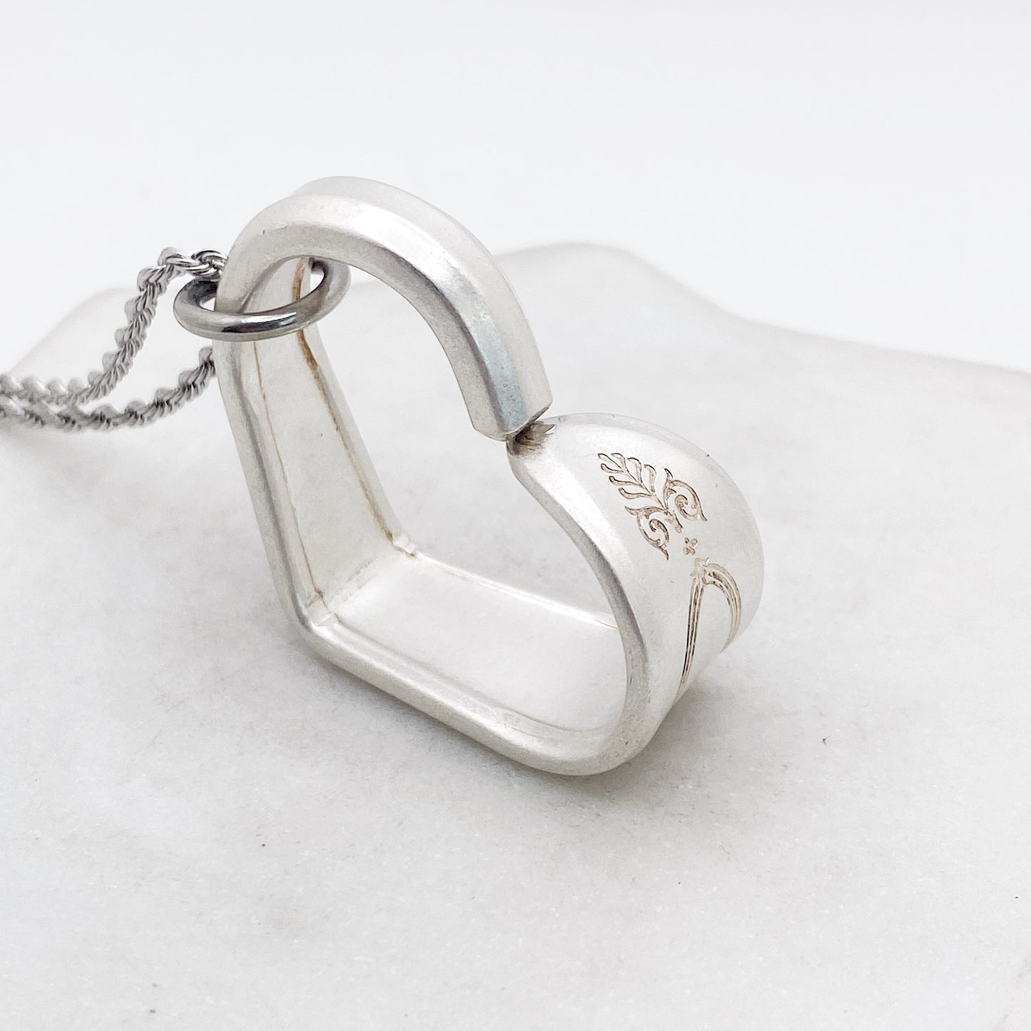 Adam 1917, Antique Floating Heart, Vintage Spoon Jewelry Hearts callistafaye