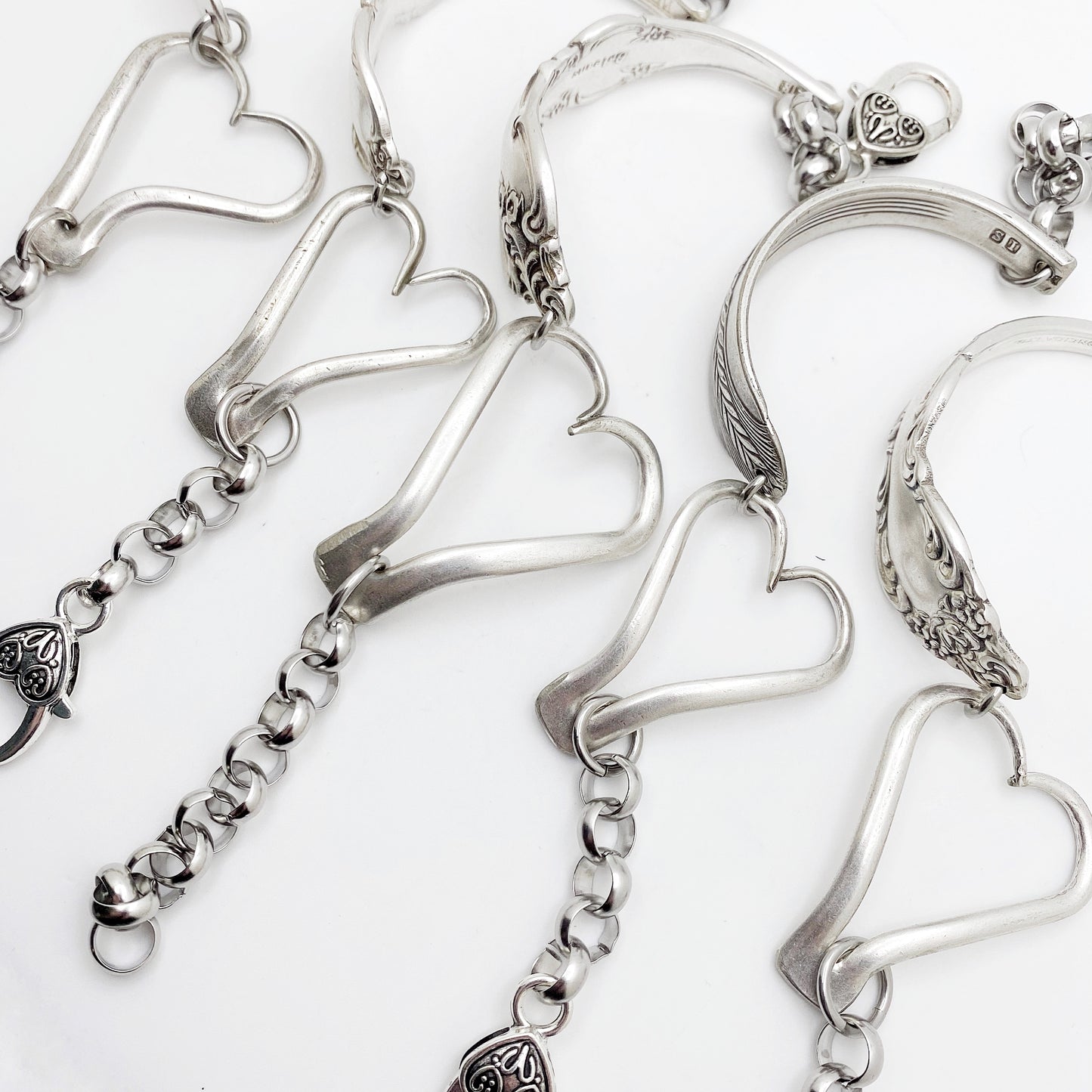 Old Colony 1911, Antique Curly Fork Heart Bracelet, Vintage Spoon Handle, Antique Fork Bracelet Bracelets callistafaye