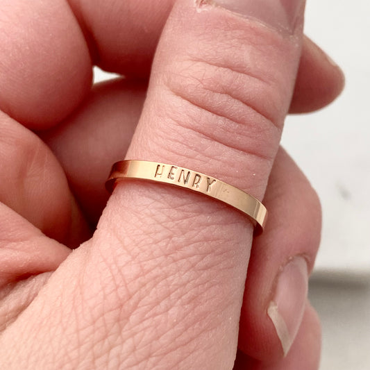 Henry, Size 8, Rose Gold Mini Stacking Ring, Stainless Steel Jewelry, Minimalist Rings, Waterproof Jewelry, Dainty Ring, Stacking Ring Set Rings callistafaye   