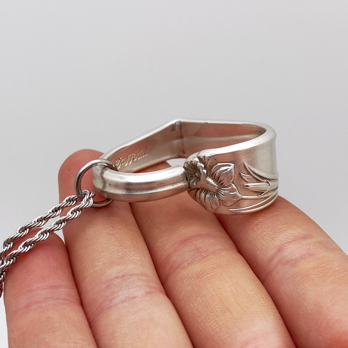 Daffodil 1950, RARE Floating Heart, Vintage Spoon Jewelry Hearts callistafaye