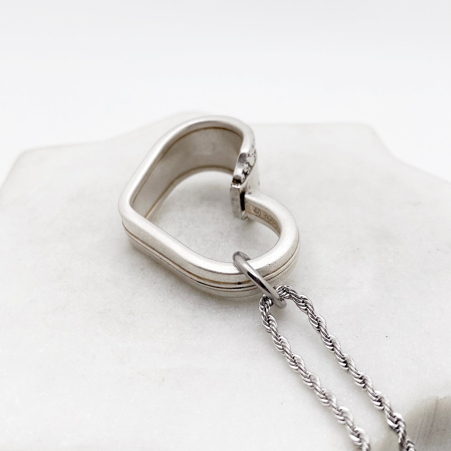 Custom Initial, Park Lane 1936, Monogram Floating Heart, Vintage Spoon Jewelry, Personalized Hearts callistafaye