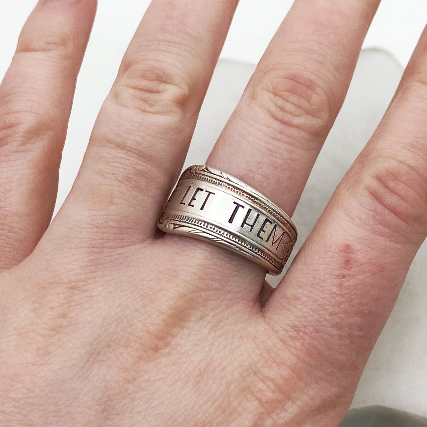 Let Them, Cotillion 1937, Custom Size Spoon Ring, Vintage Silverware Ring Rings callistafaye