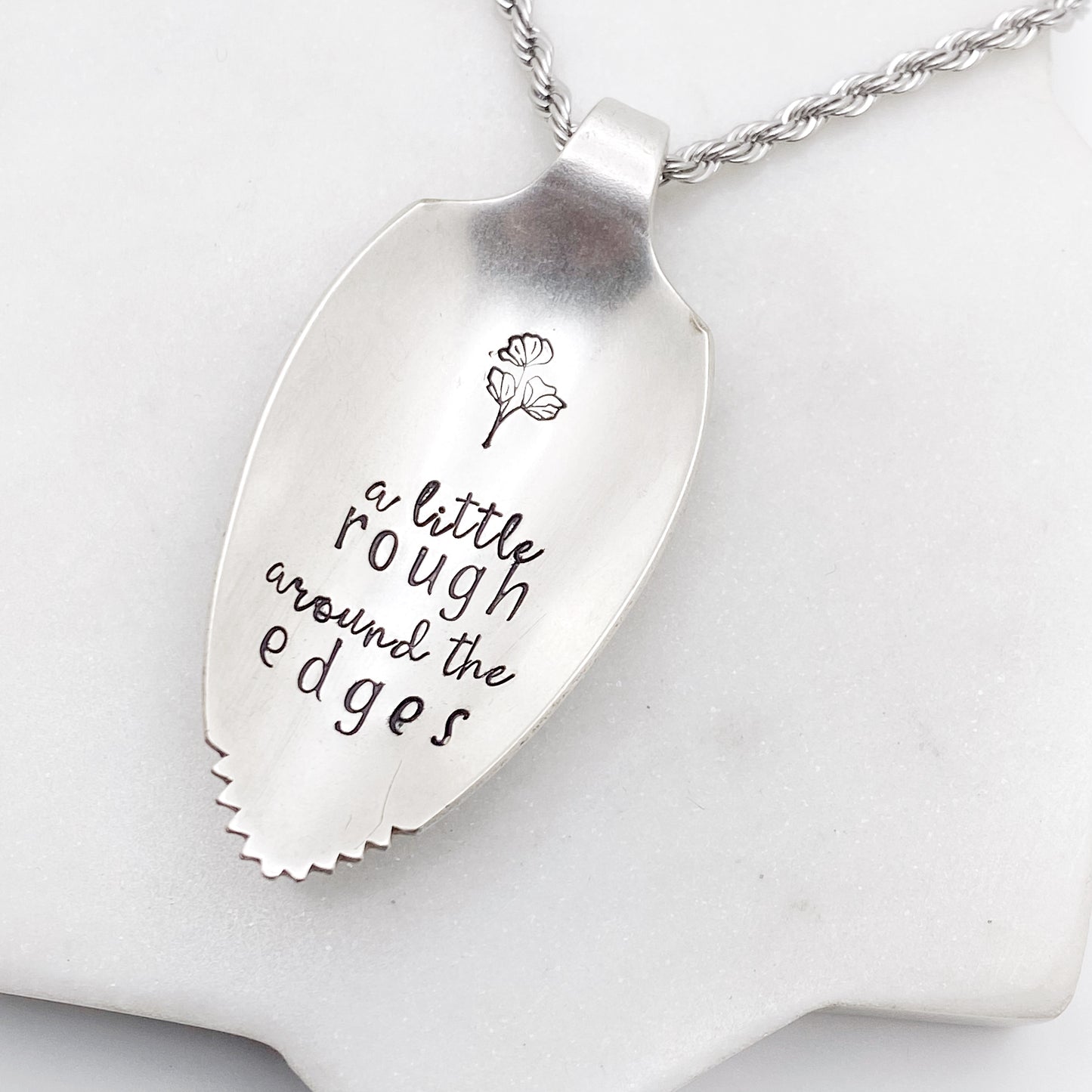 A Little Rough Around the Edges, Spoon Bowl Necklace, Vintage Grapefruit Spoon Jewelry Necklaces callistafaye