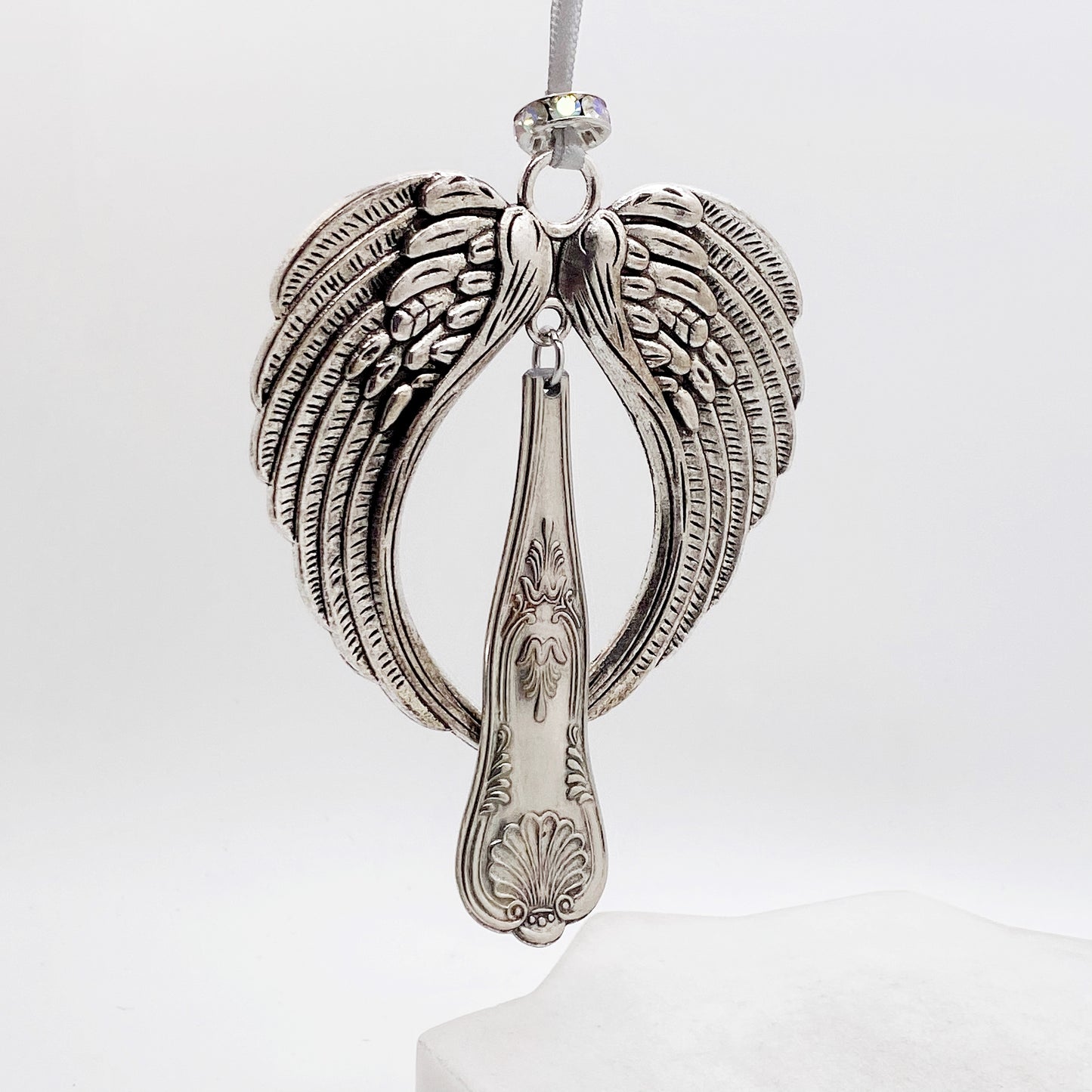 Large Angel Ornament, Kings 1977, Hand Stamped Vintage Spoon Ornament Ornaments callistafaye