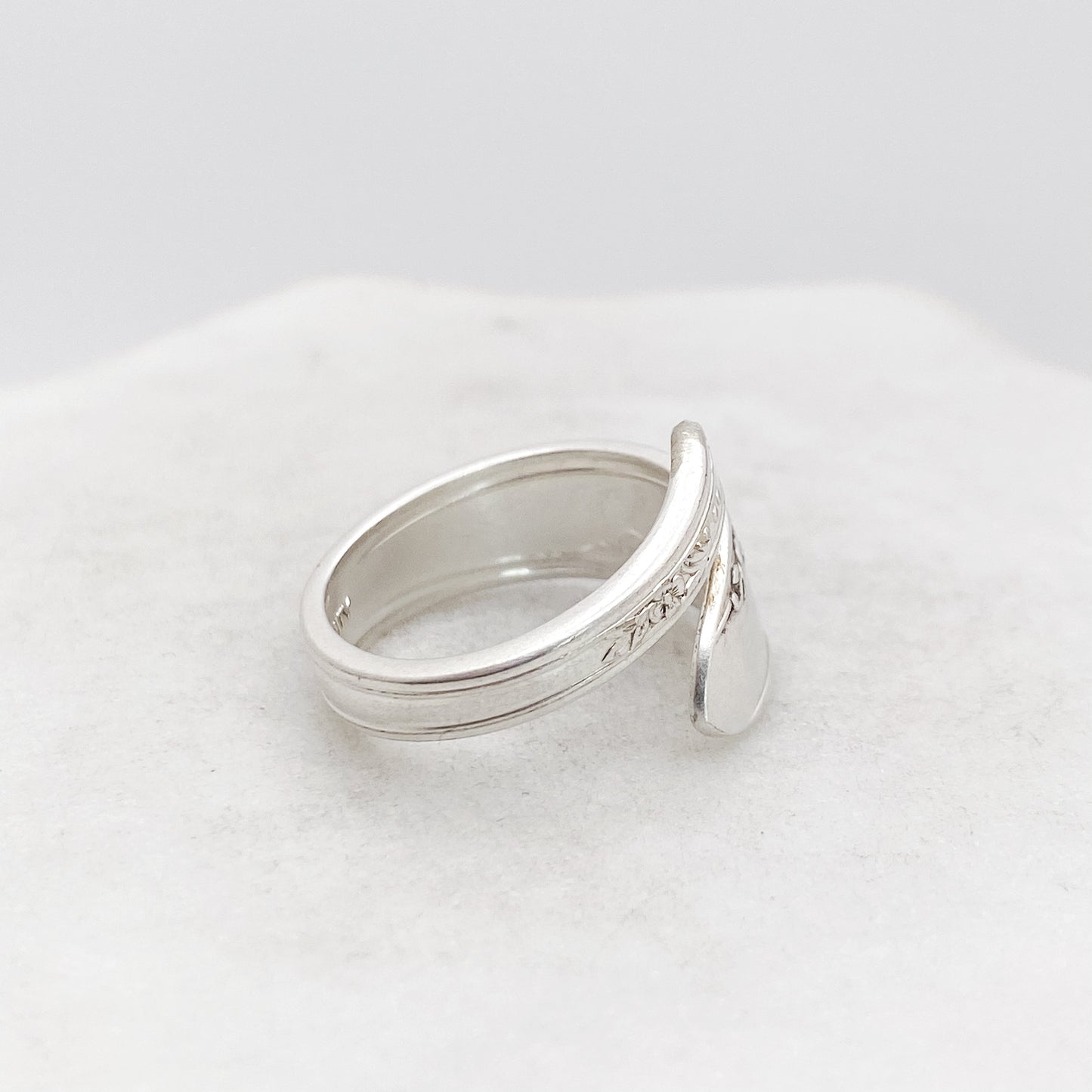 Tiny Queen Bess II 1946, Size 8, Demi Spoon Spiral Ring, Vintage Spoon Ring Rings callistafaye