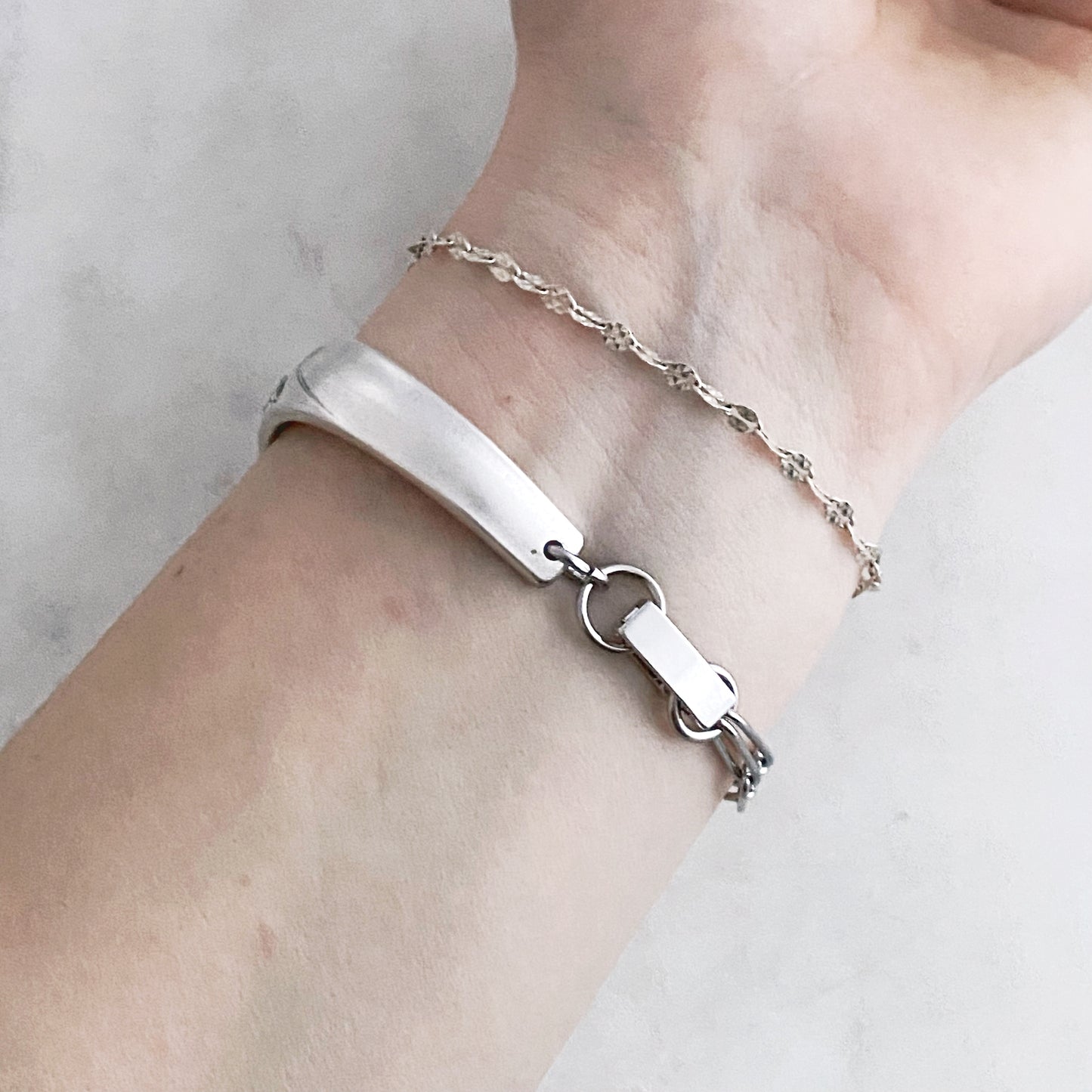 Evening Star 1950, Half Chain Bracelet, Vintage Spoon Handle, Antique Spoon Bracelet Bracelets callistafaye