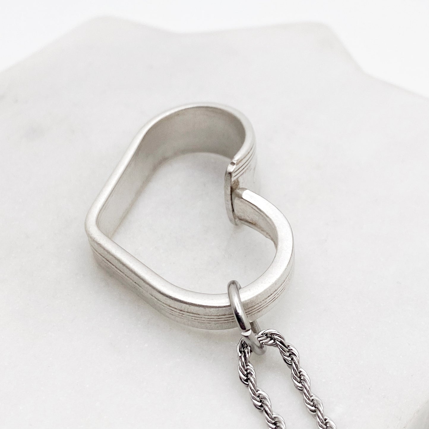 C Monogram, Revelation I 1938, Floating Heart, Vintage Spoon Jewelry Hearts callistafaye