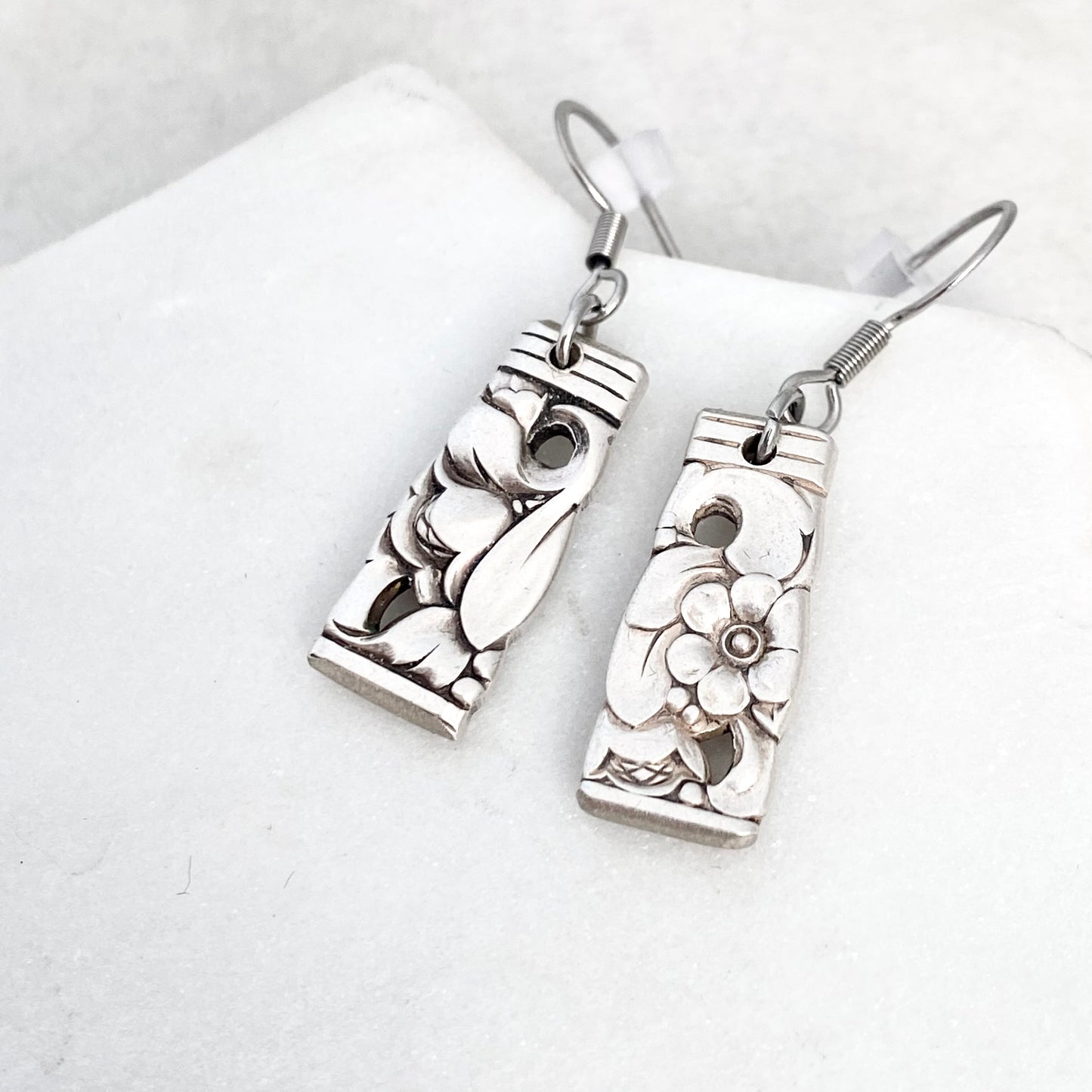 Morning Star 1948, Spoon Handle Earrings, Reclaimed Silverware Earrings, Vintage Spoon Jewelry Earrings callistafaye