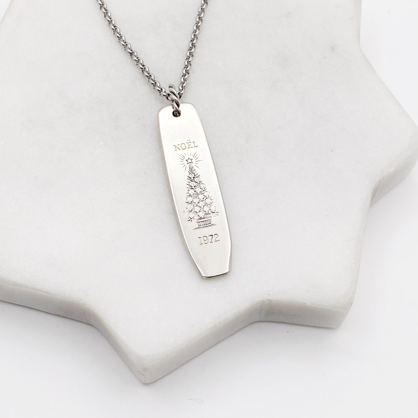 Noel Christmas Tree, Christmas 1972 Pendant, Reclaimed Collector's Spoon Necklace, Vintage Souvenir Spoon Jewelry Necklaces callistafaye