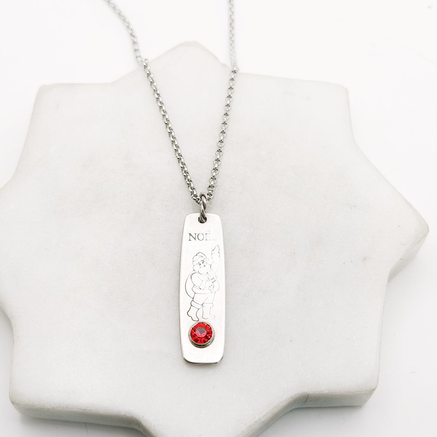 Noel Santa, Christmas Pendant, Reclaimed Collector's Spoon Necklace, Vintage Souvenir Spoon Jewelry Necklaces callistafaye