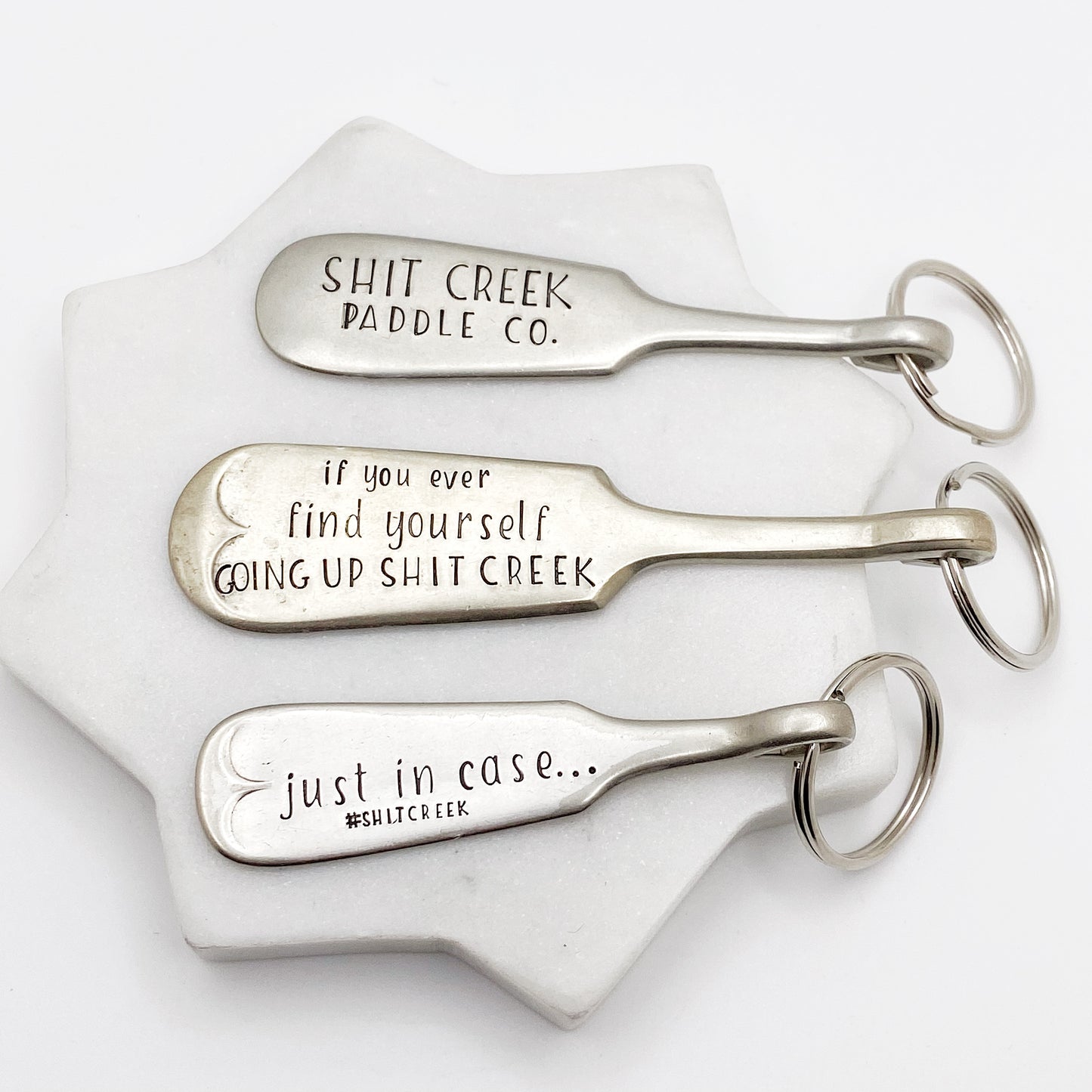 Just in Case #shitcreek, Shit Creek Paddle, Spoon Handle Keychain Keychains callistafaye