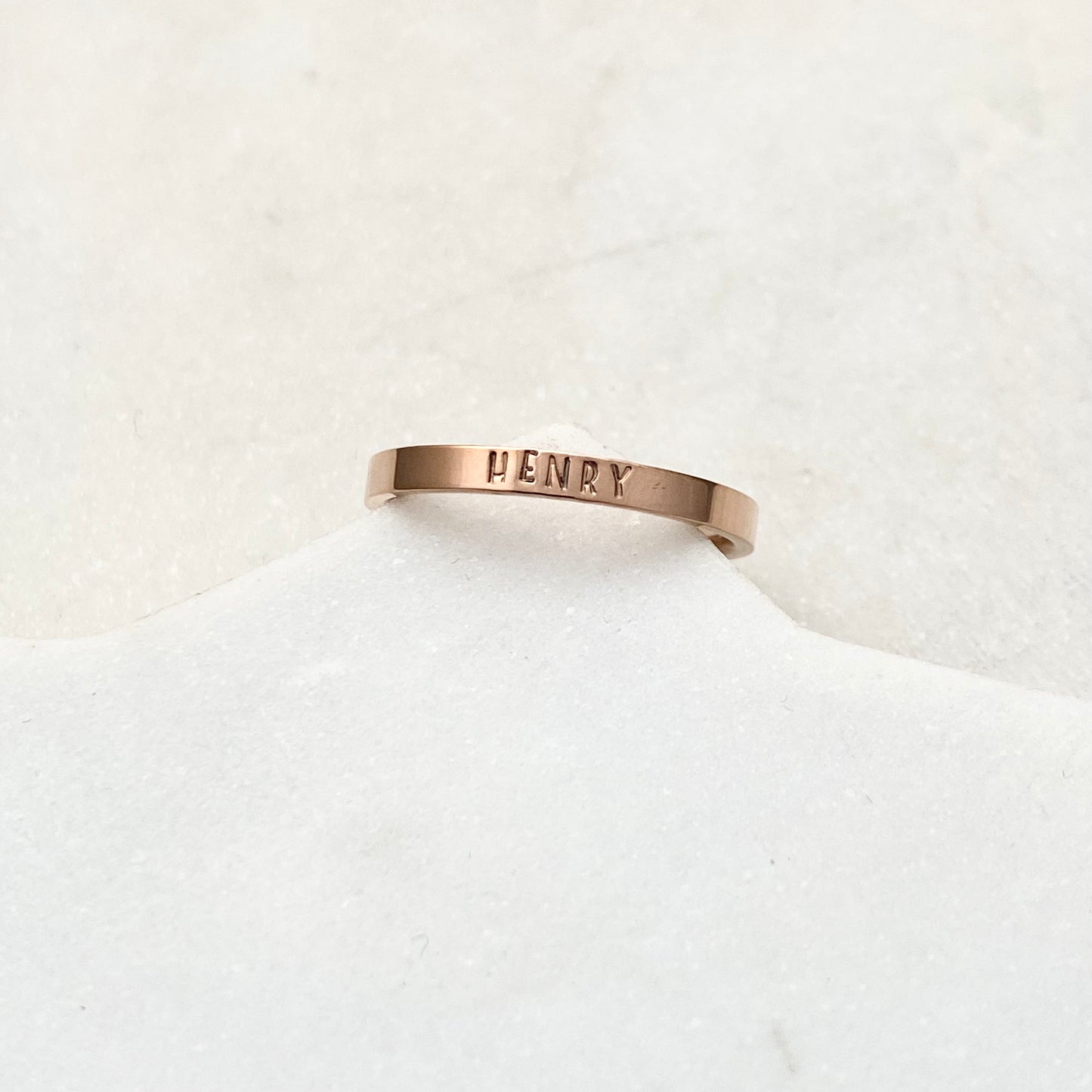 Henry, Size 8, Rose Gold Mini Stacking Ring, Stainless Steel Jewelry, Minimalist Rings, Waterproof Jewelry, Dainty Ring, Stacking Ring Set Rings sst callistafaye