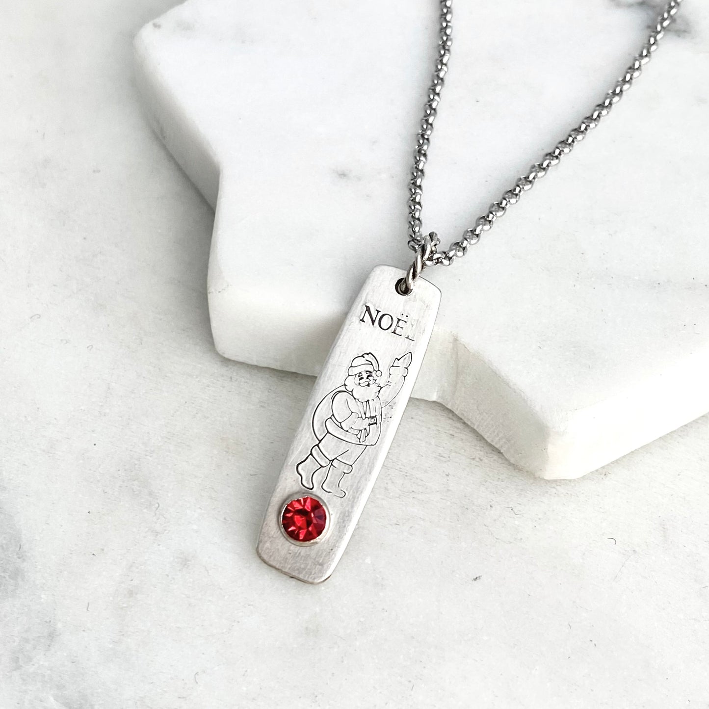 Noel Santa, Christmas Pendant, Reclaimed Collector's Spoon Necklace, Vintage Souvenir Spoon Jewelry Necklaces callistafaye