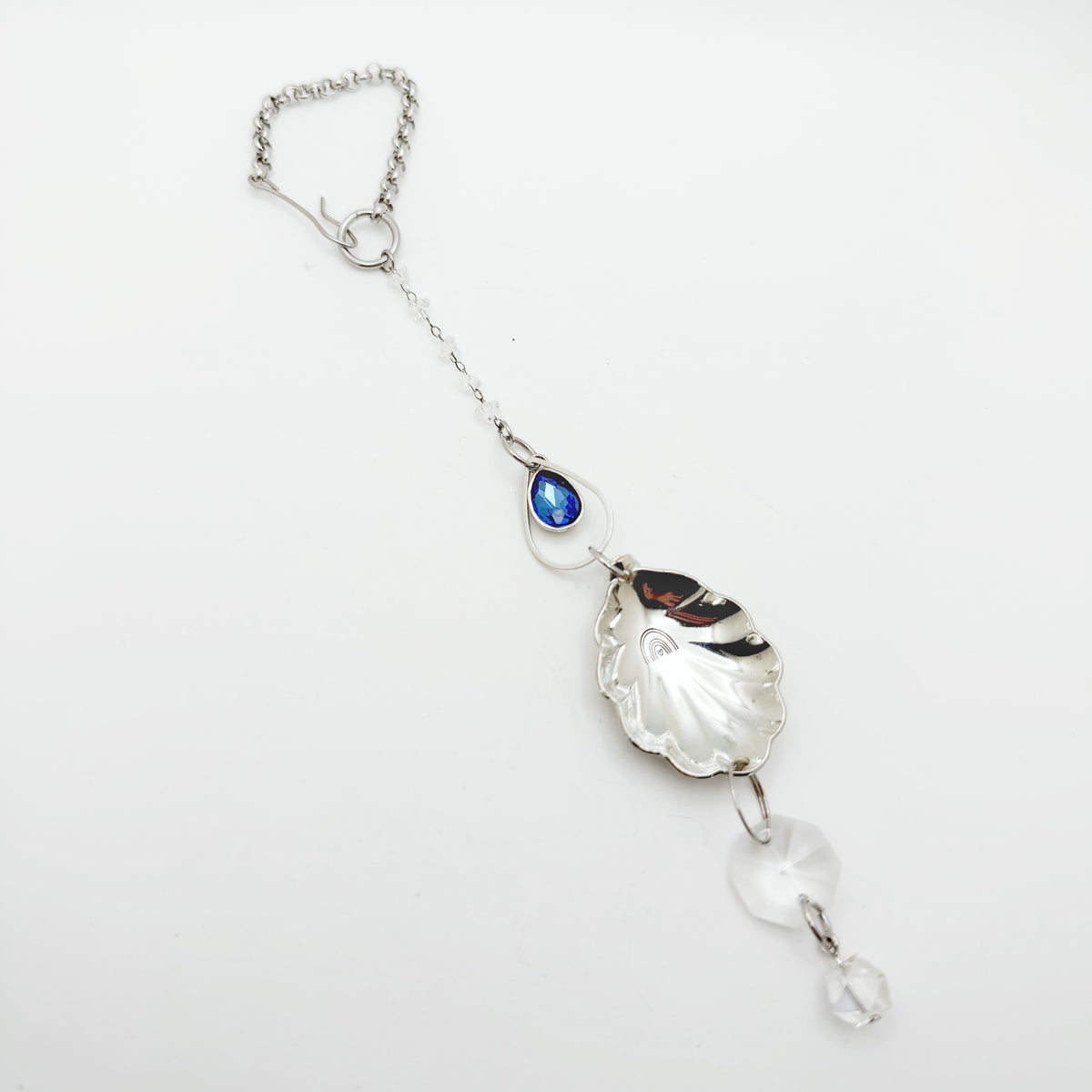 Rainbow Sun Catcher, Small Sun Catcher Crystal, Vintage Silverware Window Ornament