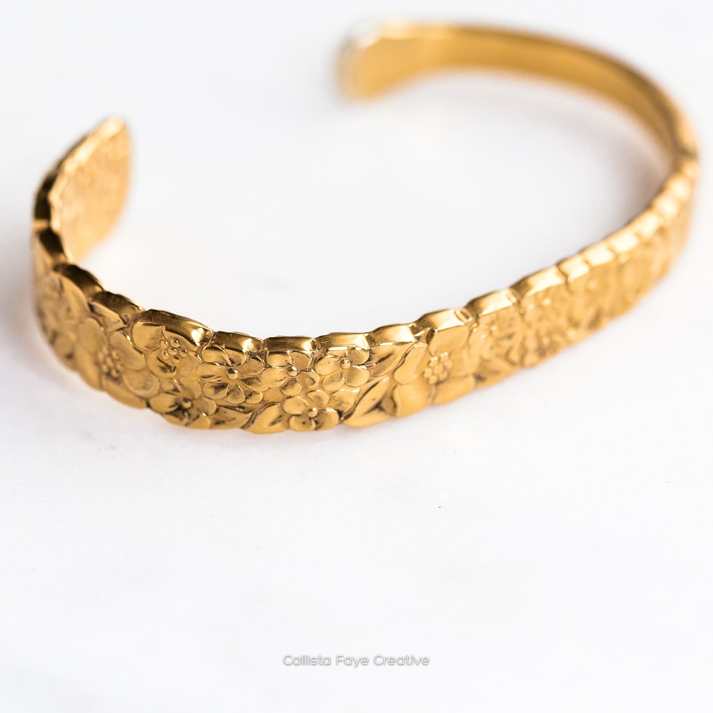 Golden Love Precious Flower 1970, ULTRA RARE Cuff Bracelet, Vintage Spoon Jewelry Bracelets callistafaye