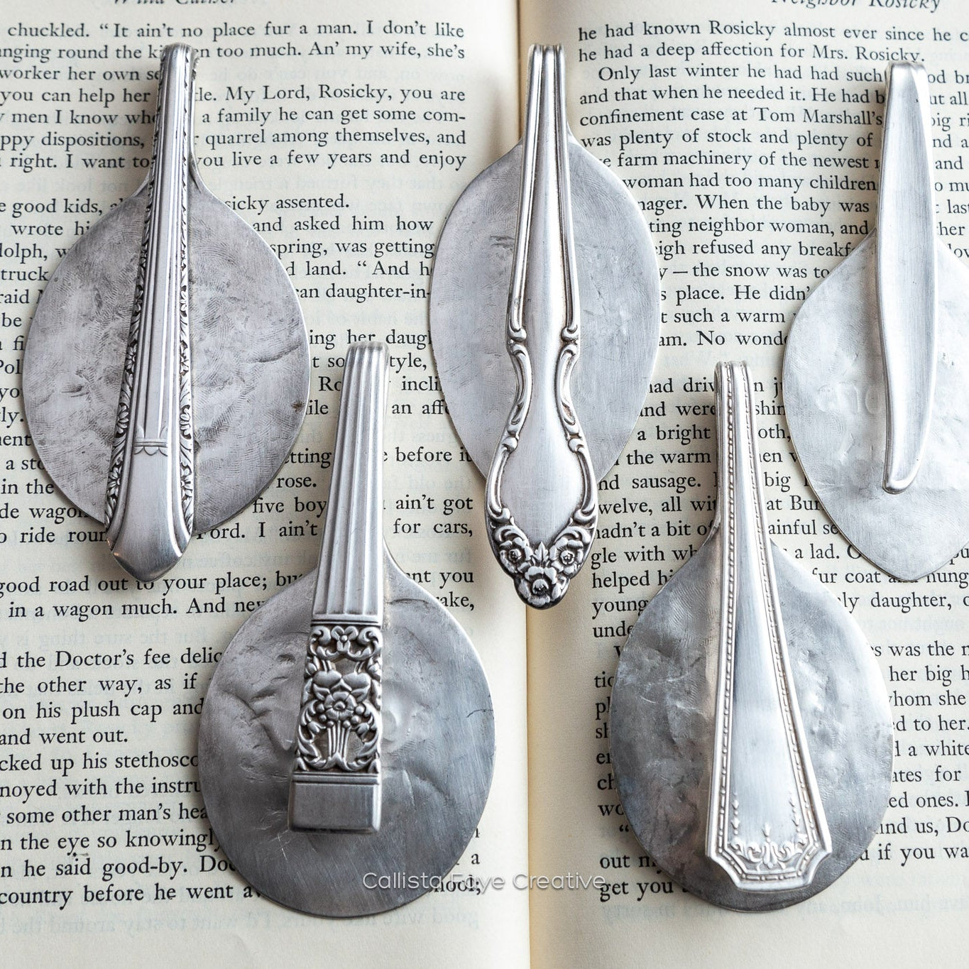Just One More Chapter, Vintage Spoon Bookmark Bookmarks callistafaye