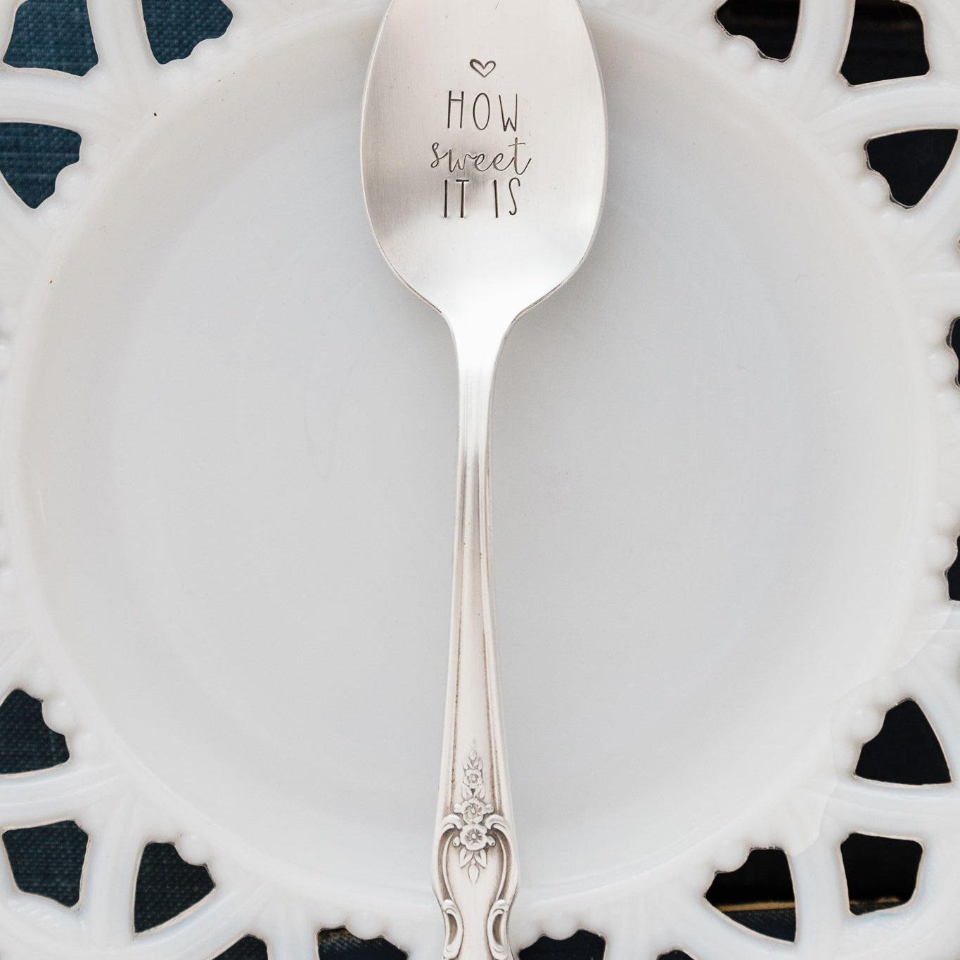 How Sweet It Is, Hand Stamped Vintage Spoon Spoons callistafaye