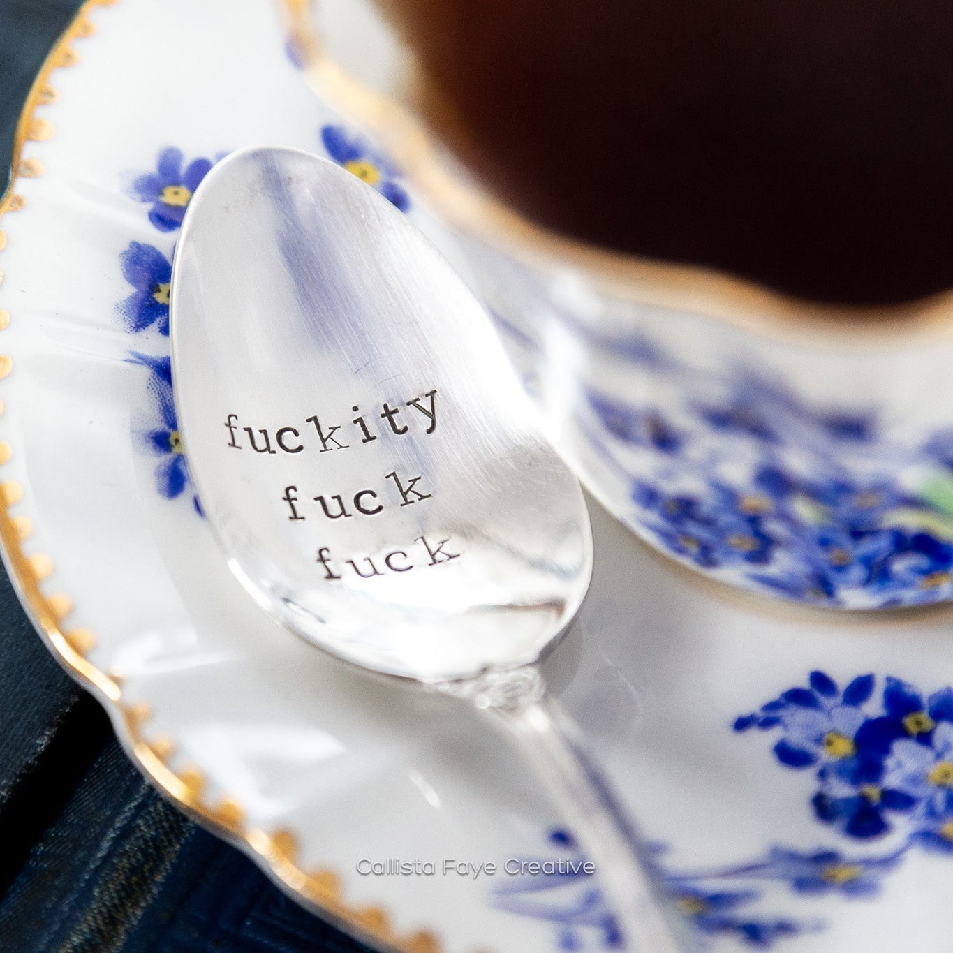 Fuckity Fuck Fuck, Hand Stamped Vintage Spoon Spoons callistafaye