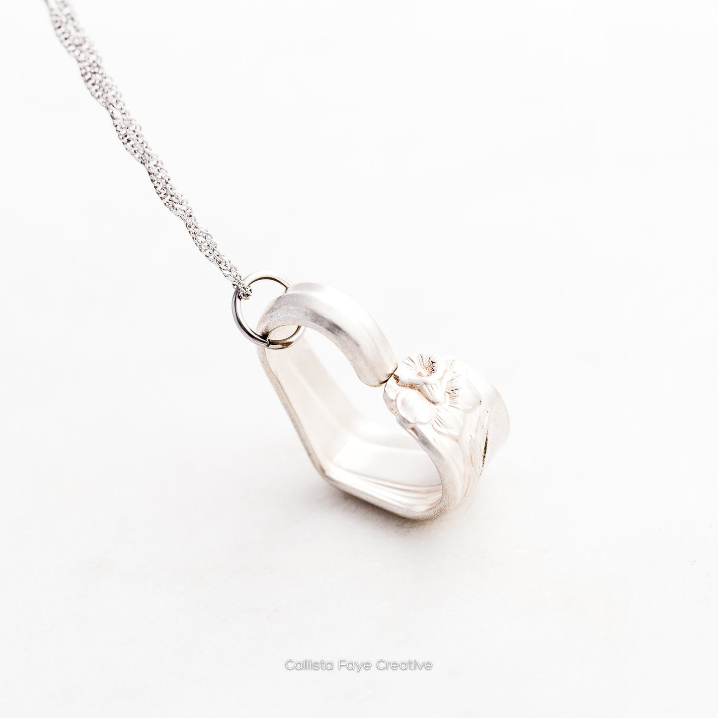 Daffodil 1950, RARE Small Floating Heart, Vintage Spoon Jewelry Hearts callistafaye