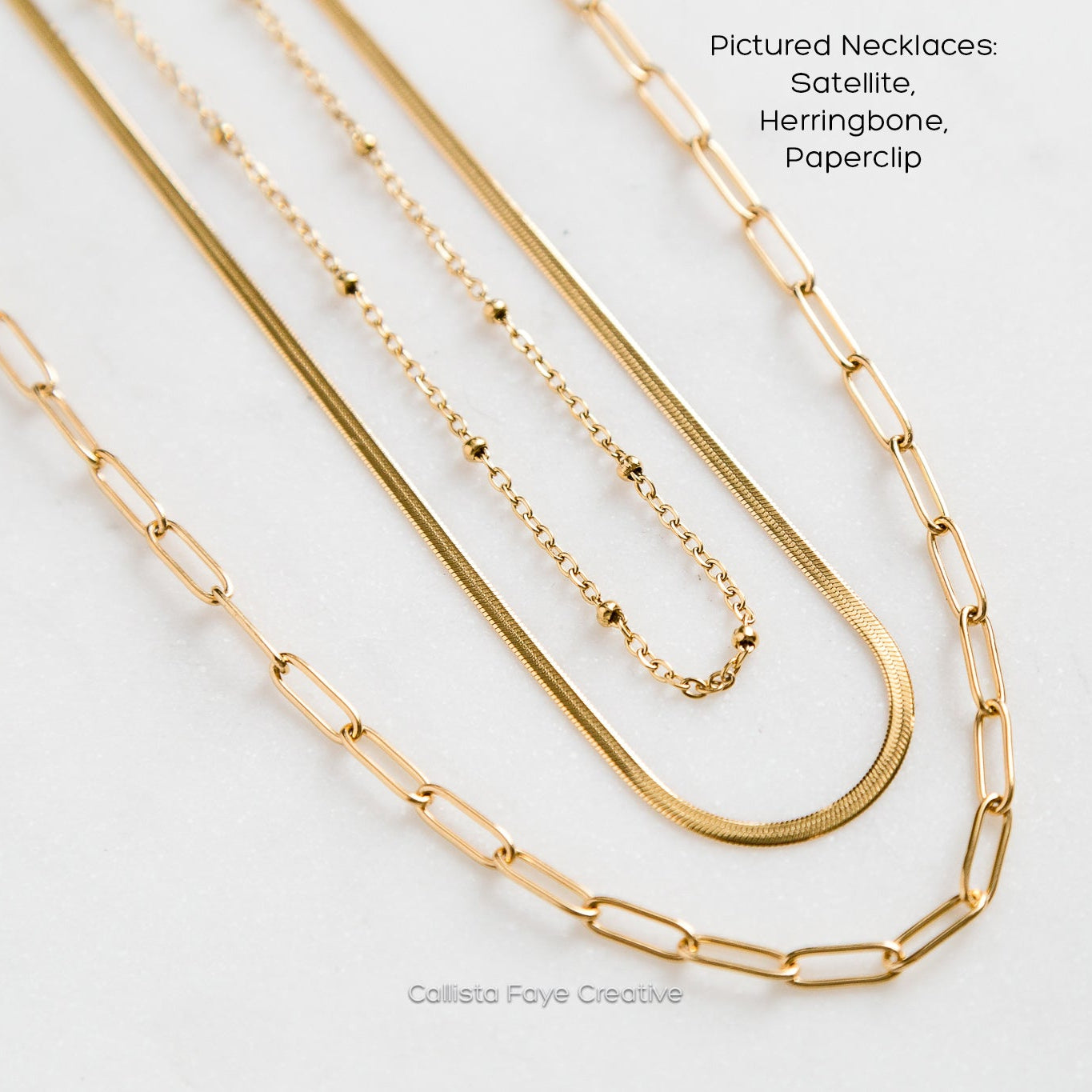 Herringbone Chain, Dainty Layering Necklace, Stainless Steel Jewelry, Minimalist Necklace, Waterproof Jewelry, Dainty Necklace Necklaces callistafaye   