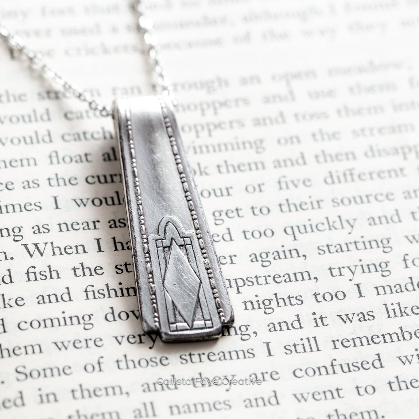 Seventeen 1950, Spoon Handle Pendant, Vintage Silver Necklace Necklaces callistafaye