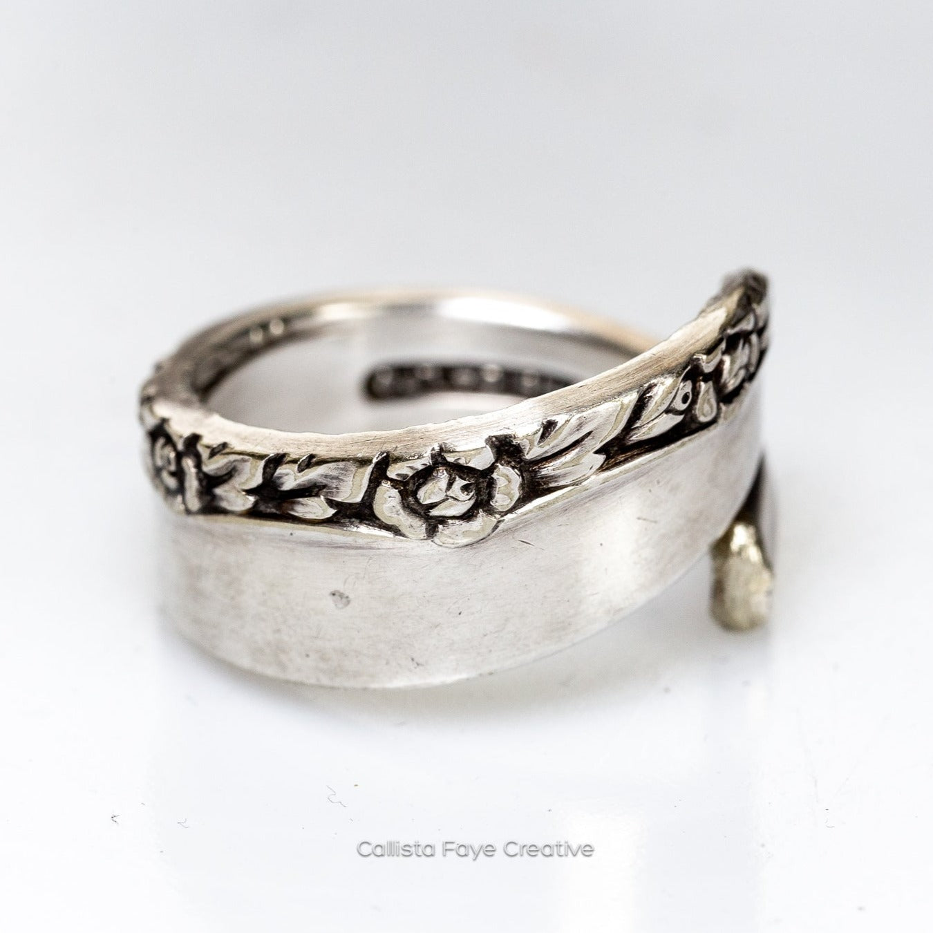 Brittany Rose 1948, Size 8, Spiral Ring, Vintage Spoon Ring Rings callistafaye