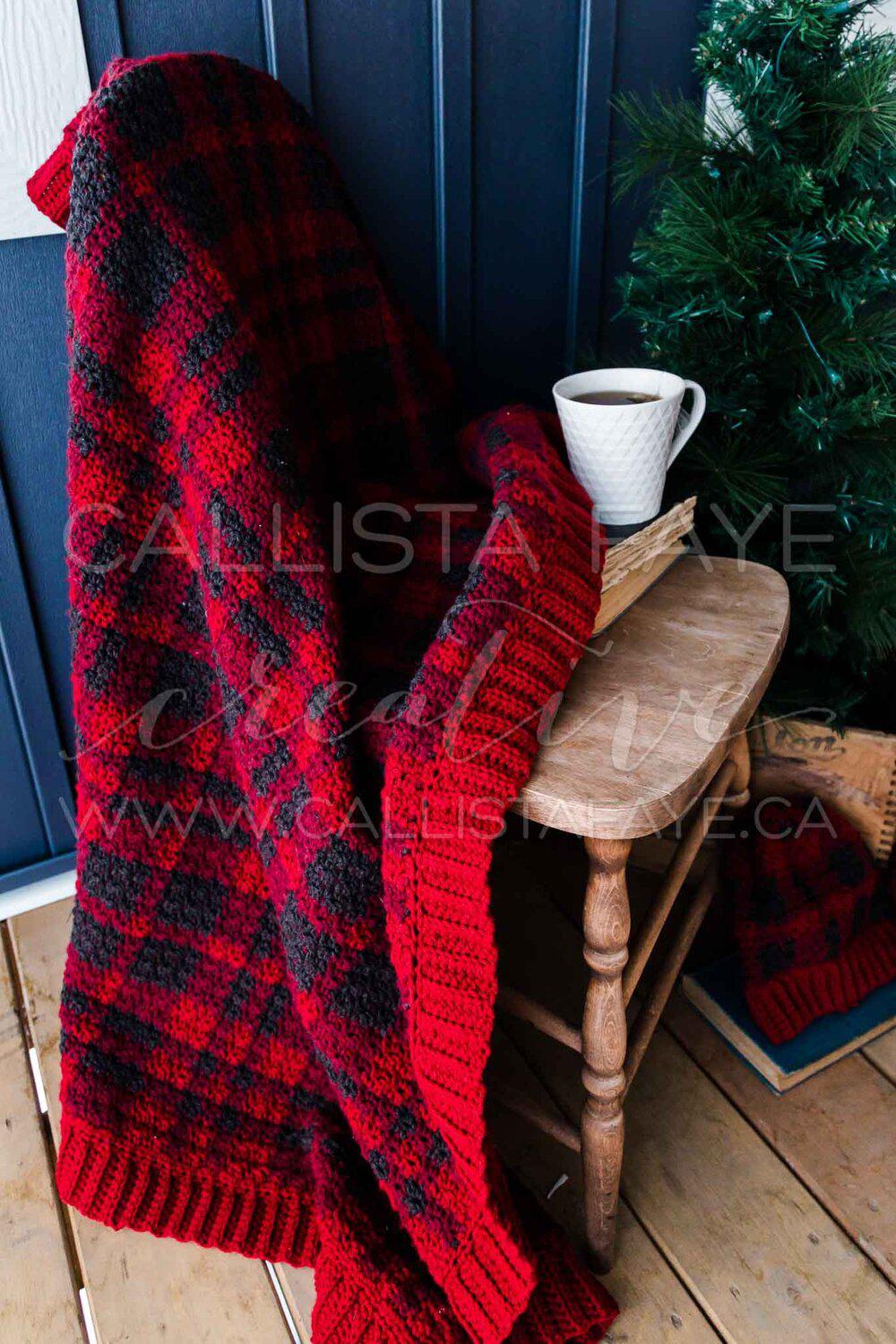 Northern Timberline - Plaid Crochet Blanket PATTERN PDF Crochet Pattern callistafaye