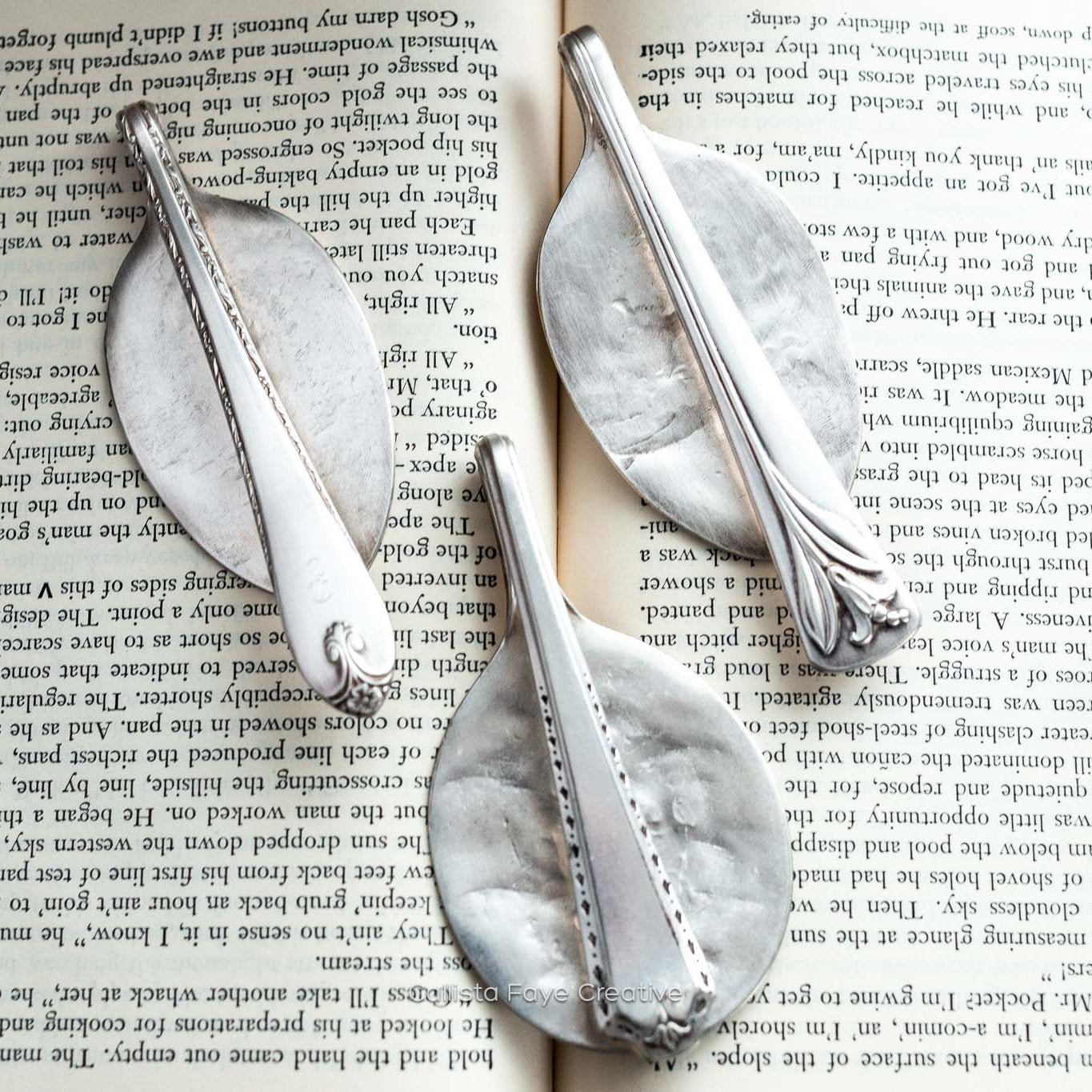 Drink Tea, Read Books, Be Happy, Vintage Spoon Bookmark Bookmarks callistafaye