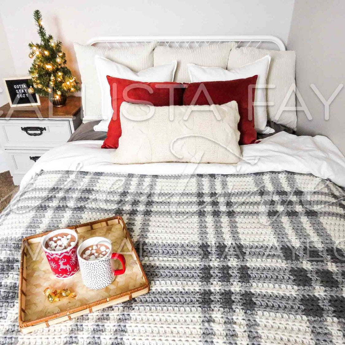 Morning Frost Tartan Blanket Crochet PATTERN PDF Crochet Pattern callistafaye