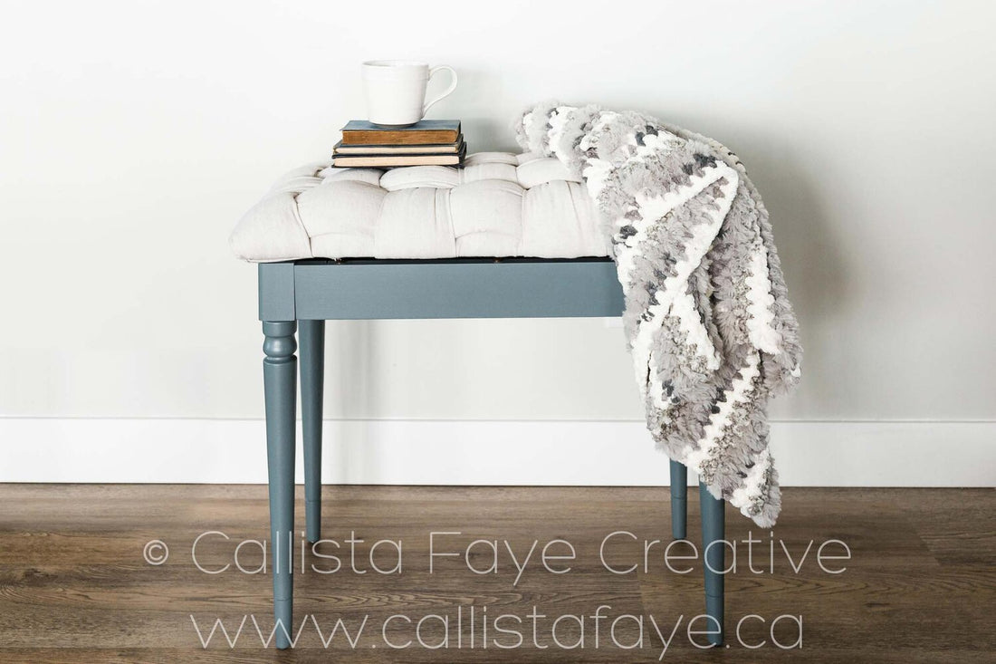 Woven Bench Tutorial - Easy Drop Cloth Upholstery