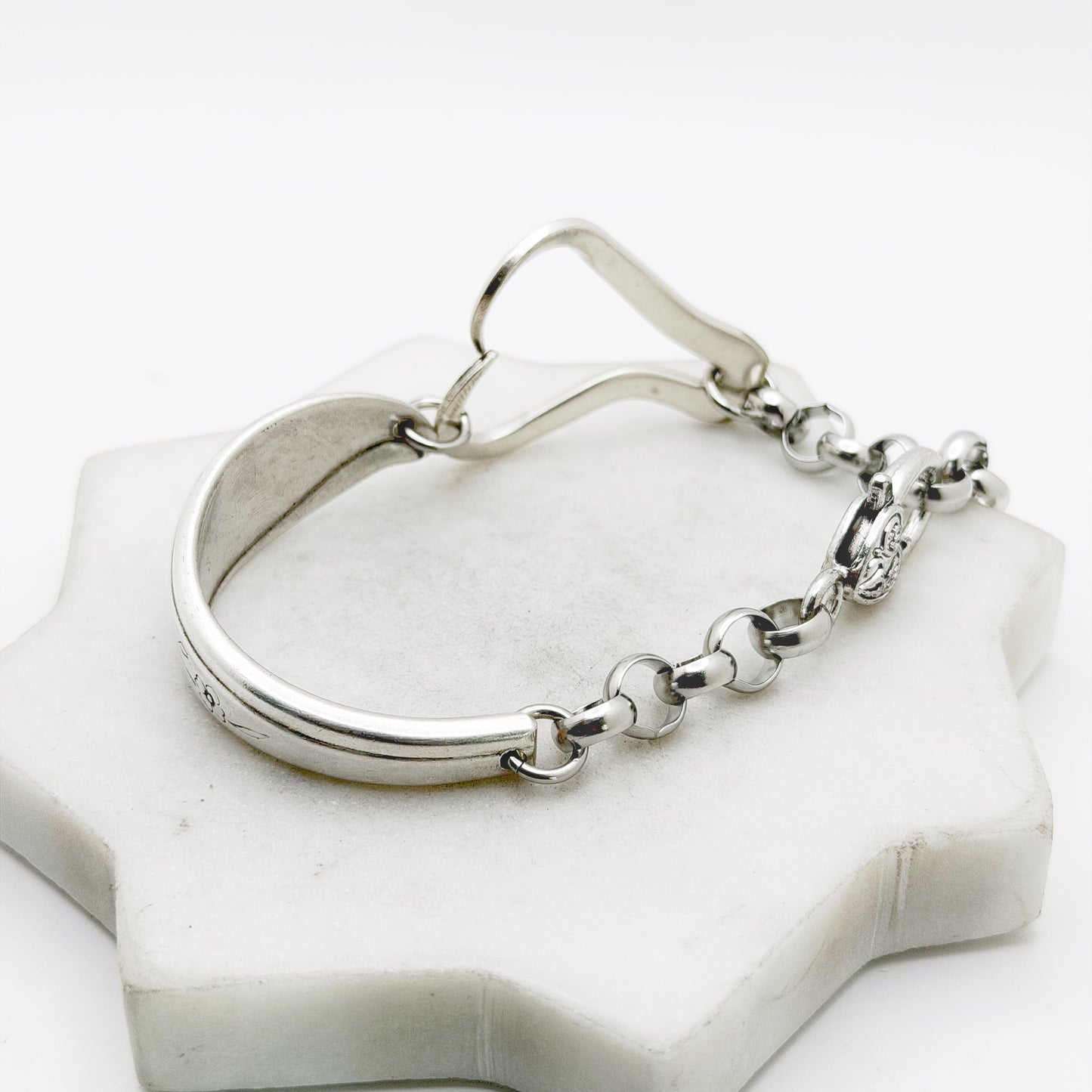 Springtime 1957, Curly Fork Heart Bracelet, Vintage Spoon Handle, Antique Fork Bracelet Bracelets callistafaye