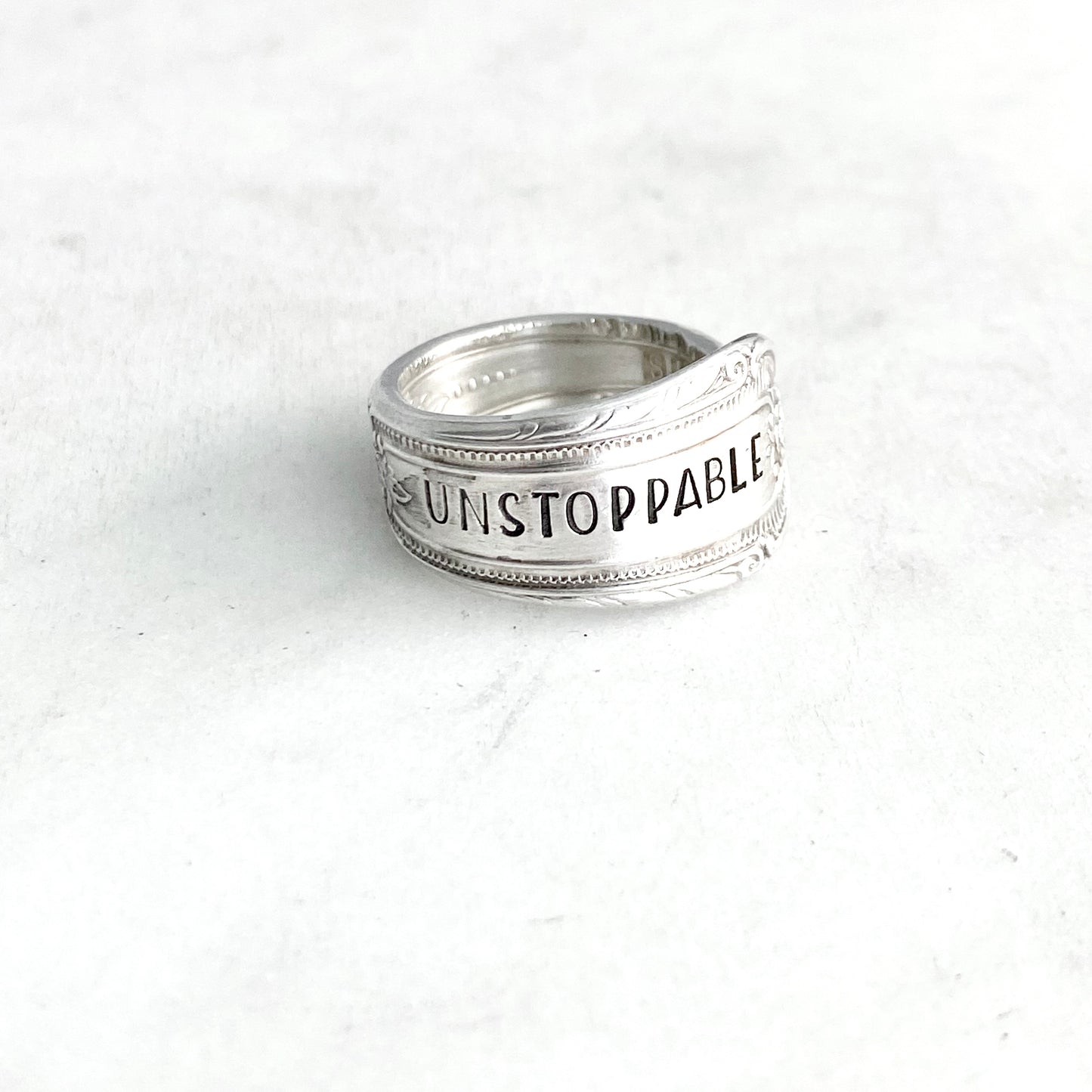 Unstoppable, Cotillion 1937, Custom Size Spoon Ring, Vintage Silverware Ring Rings callistafaye   