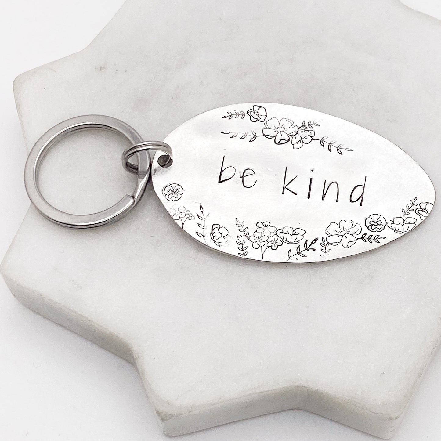 Be Kind, Hand Stamped Vintage Spoon Keychain Keychains callistafaye