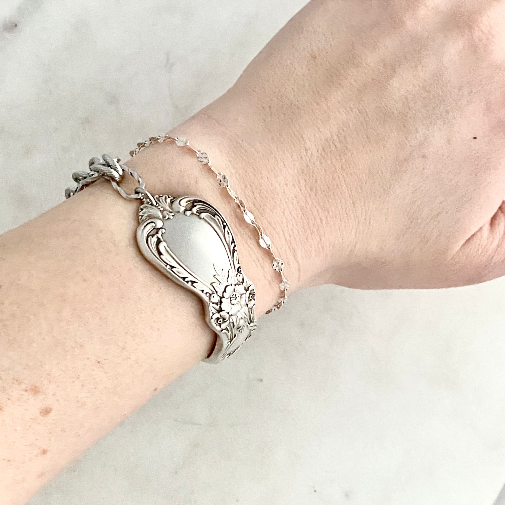 Vintage sterling 2025 silver spoon bracelets